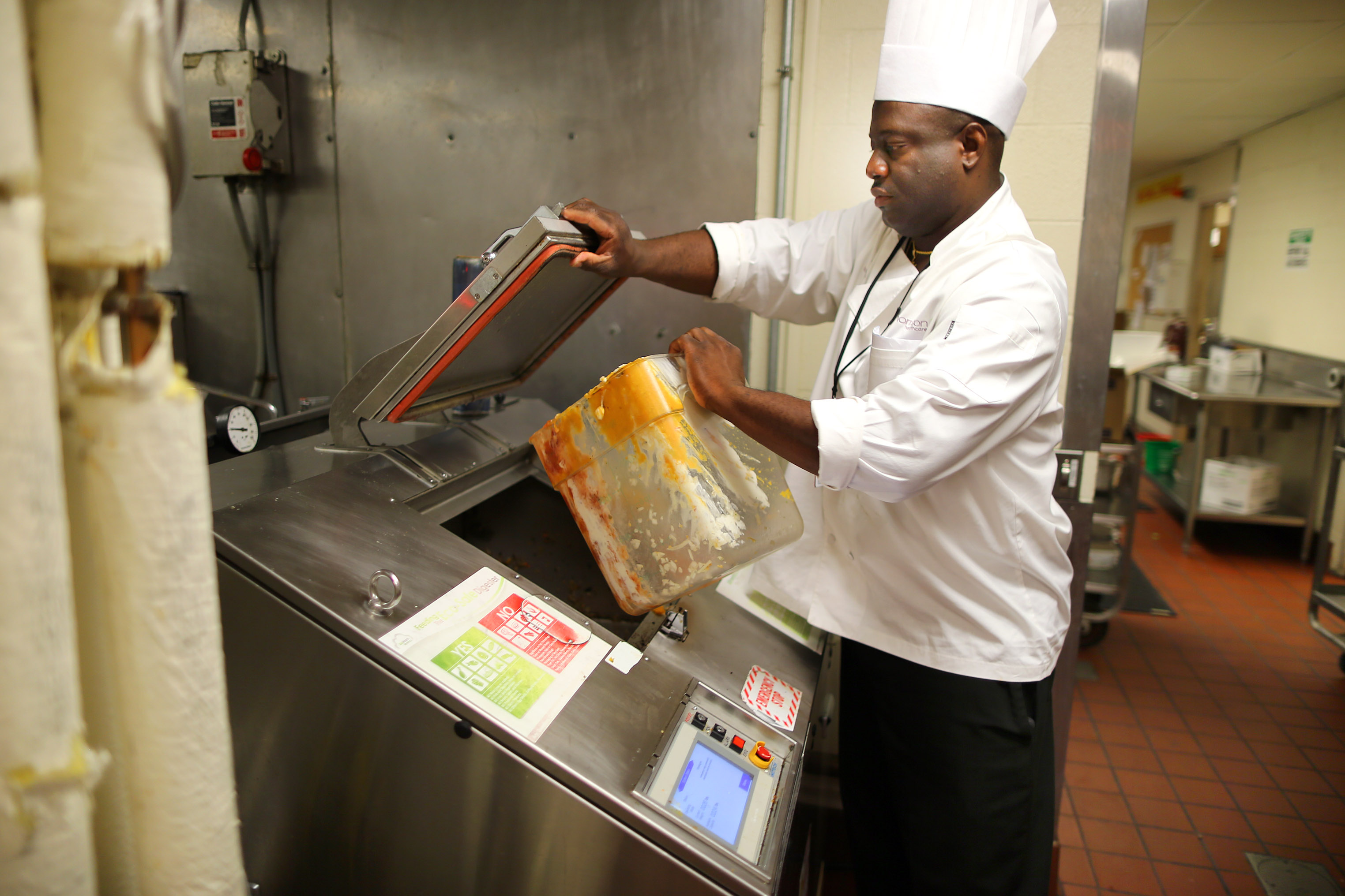 Executive chef Jason McLean used the facility’s food waste digester.