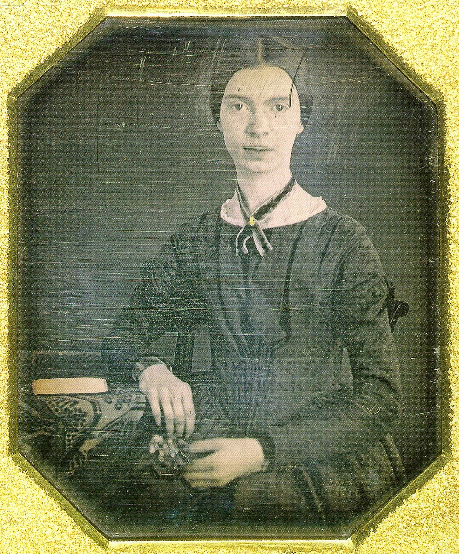 The only authenticated image of Emily Dickinson, circa 1847.
