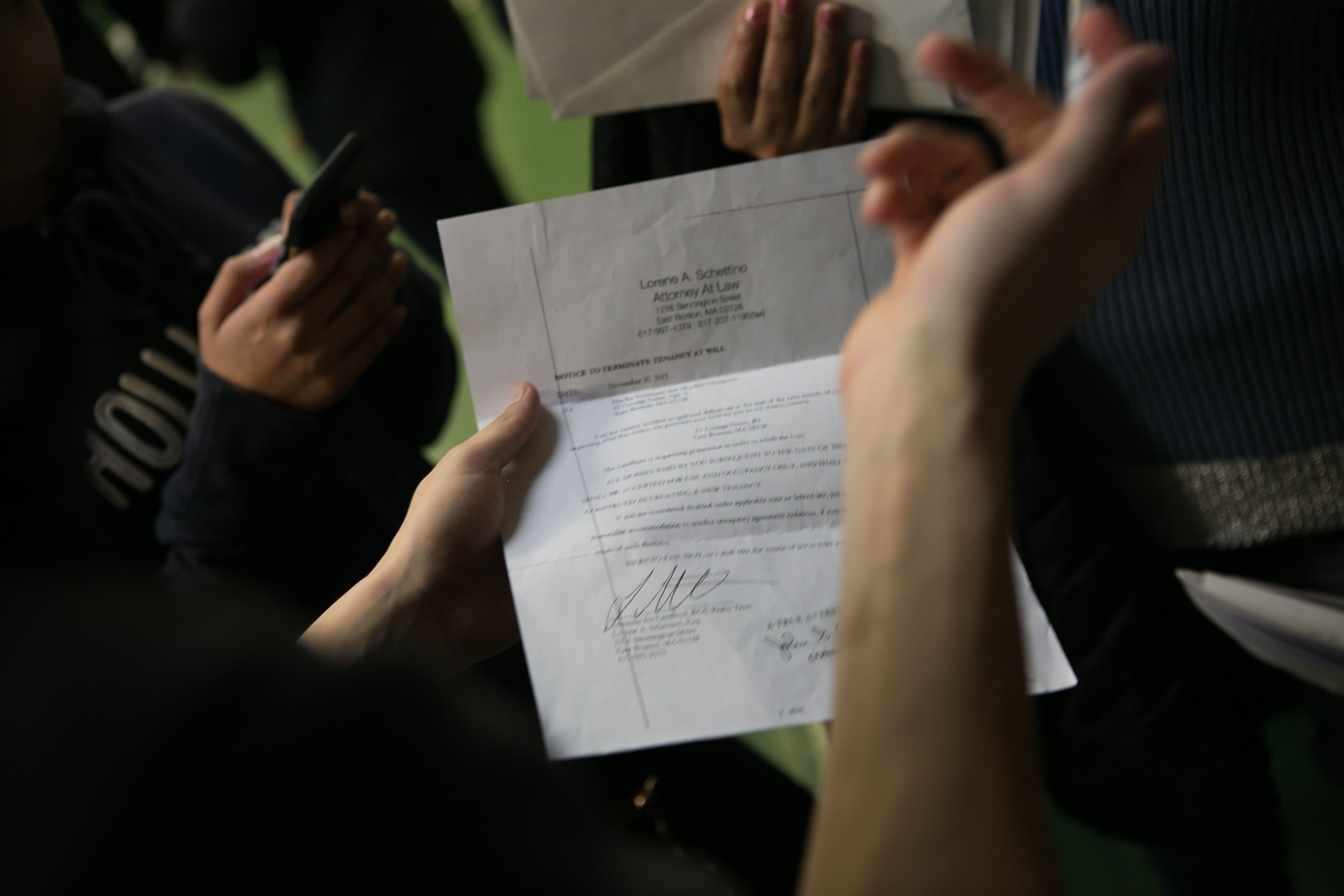A copy of an eviction notice.