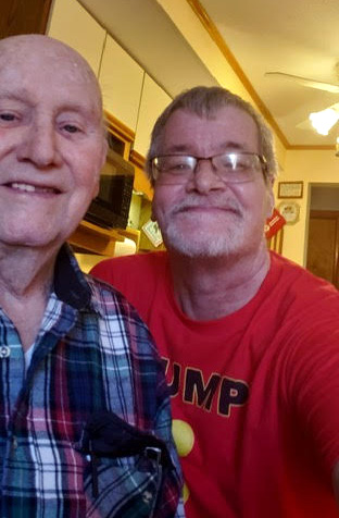 Louis Plourde (left) with his son, Patrick