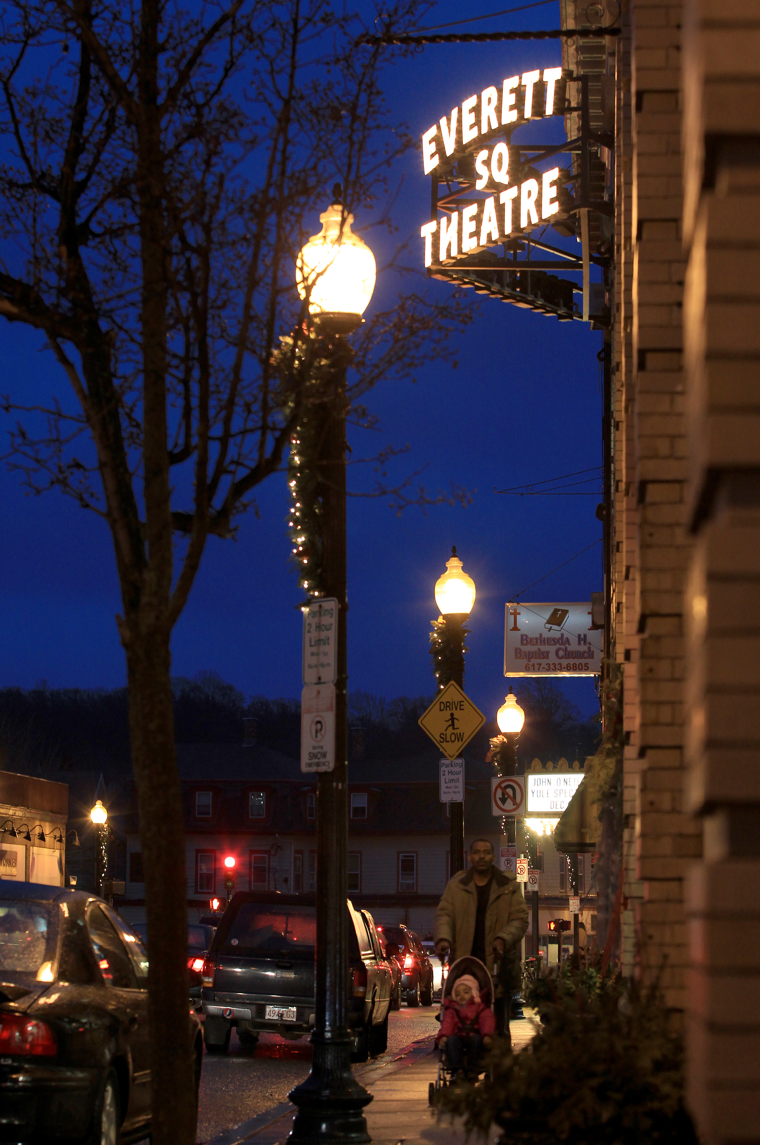 The facade of the Everett Square Theatre in 2011.