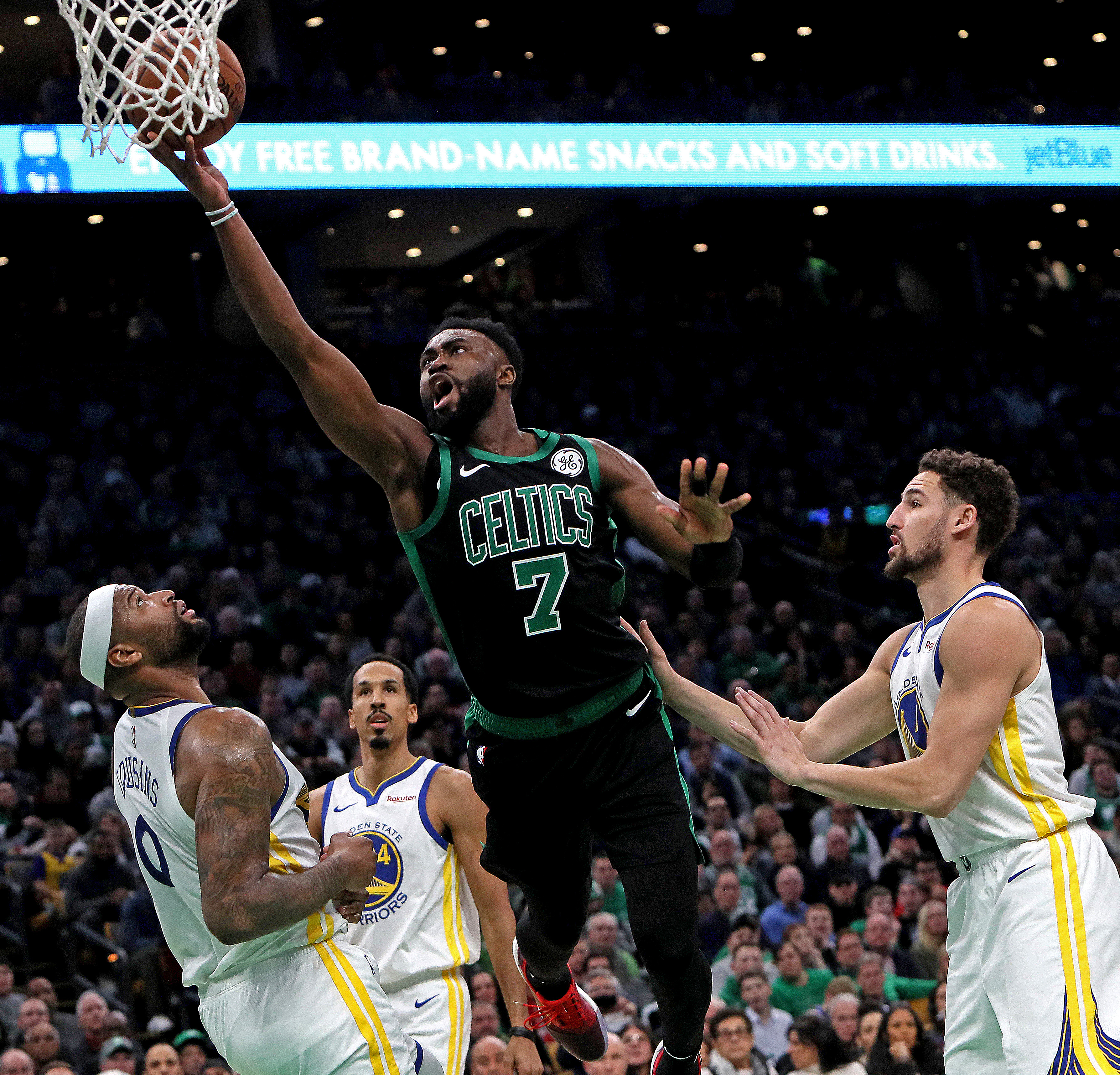 Jaylen Brown scored 10 points off of a Celtic bench that was pretty quiet offensively.