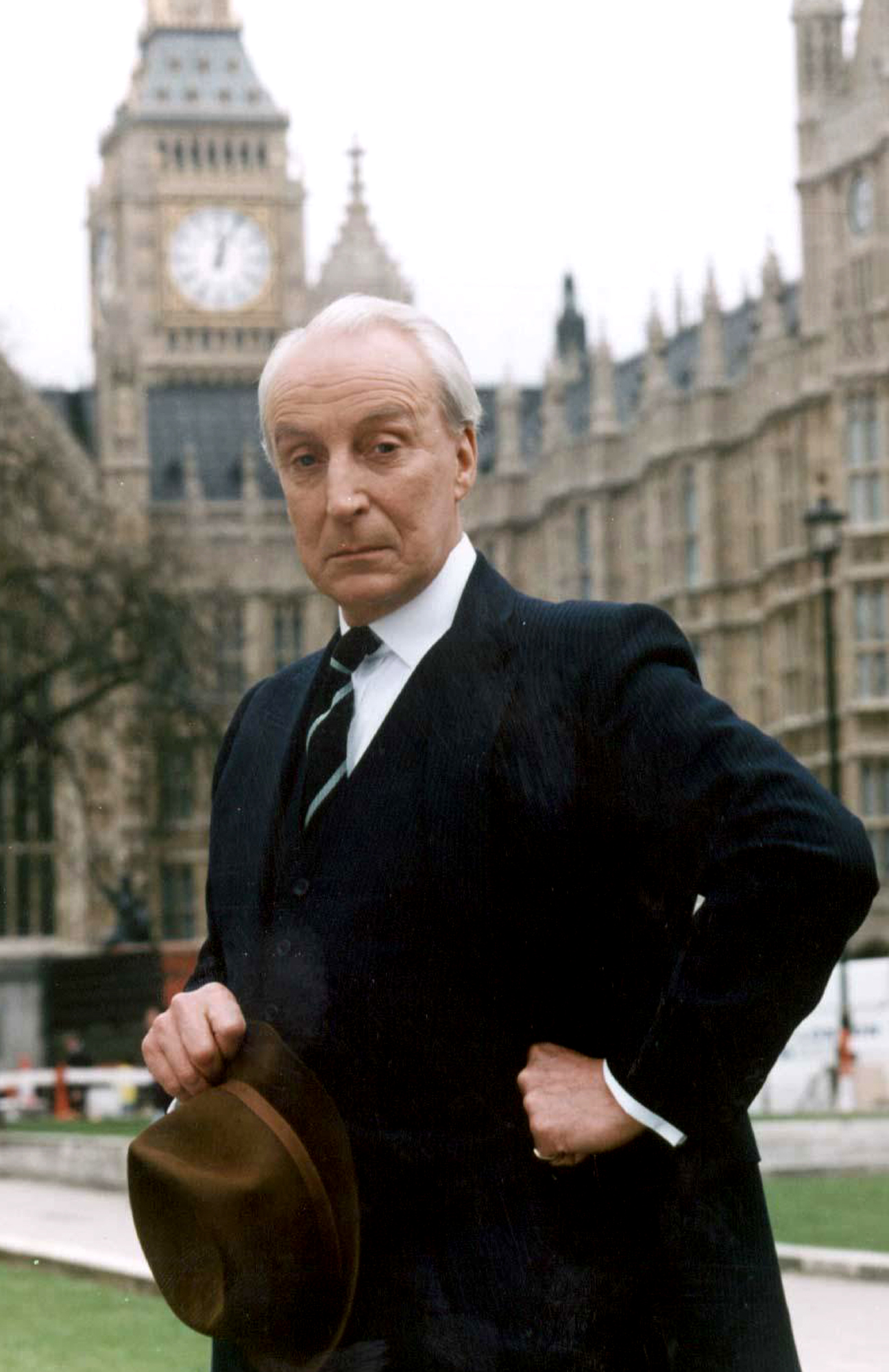 Ian Richardson as scheming chief whip and subsequent Prime Minister Francis Urquhart, in the television series House Of Cards.