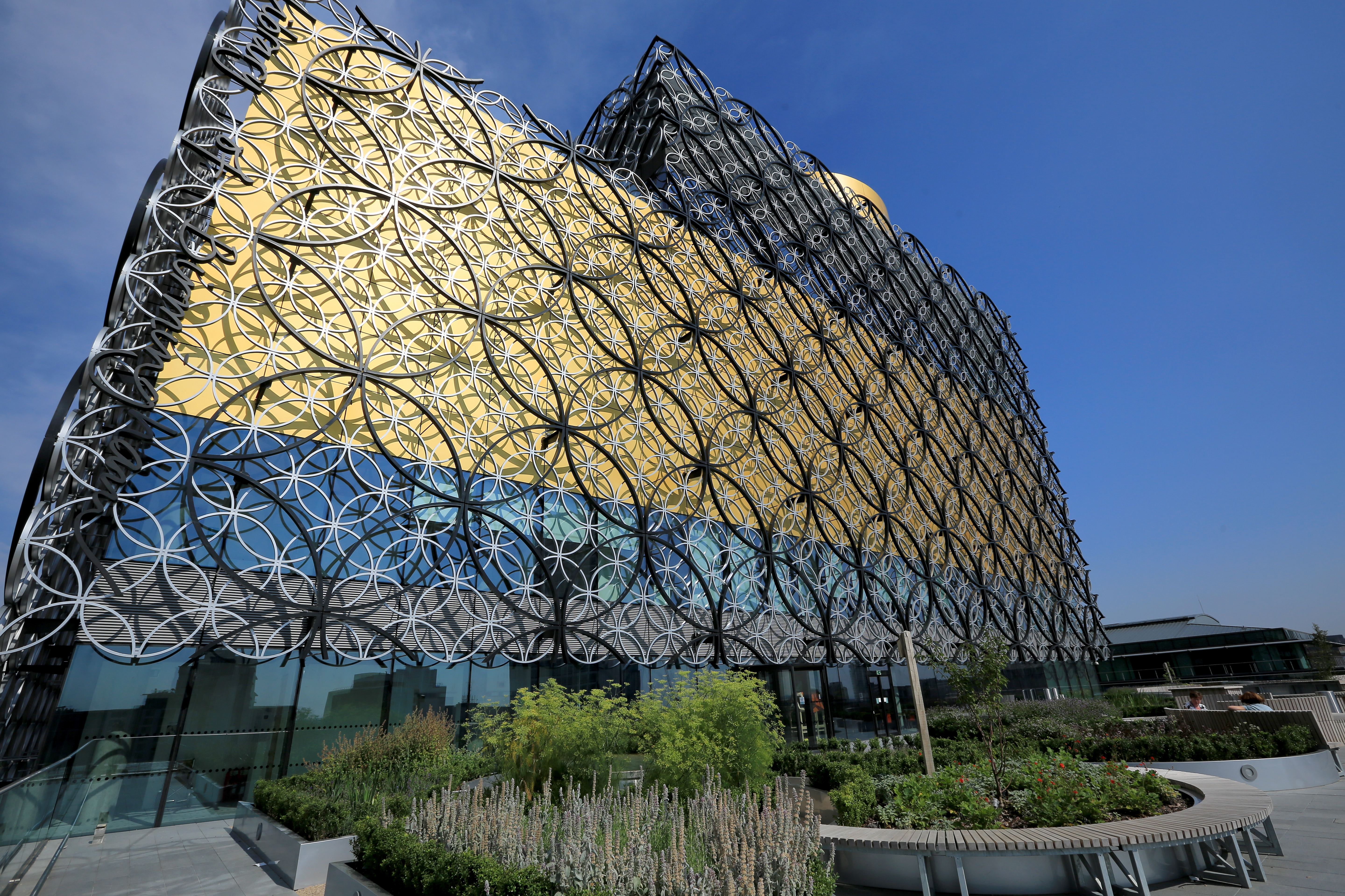 The new Library of Birmingham, Europe’s largest library, and its outdoor Secret Garden.