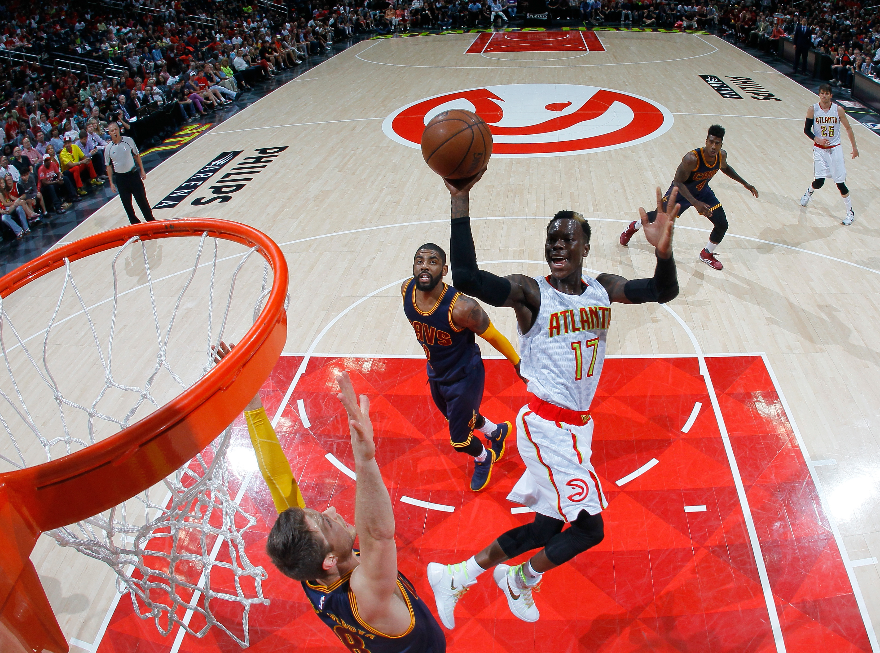 Dennis Schroder played the fourth quarter of Game 4 against Cleveland while Jeff Teague sat the bench.