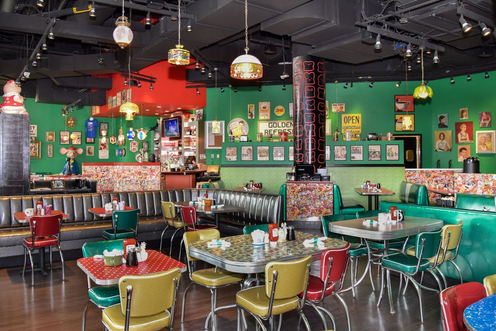 The owners say all the decorations are collected from antique stores, yard sales, and eBay.