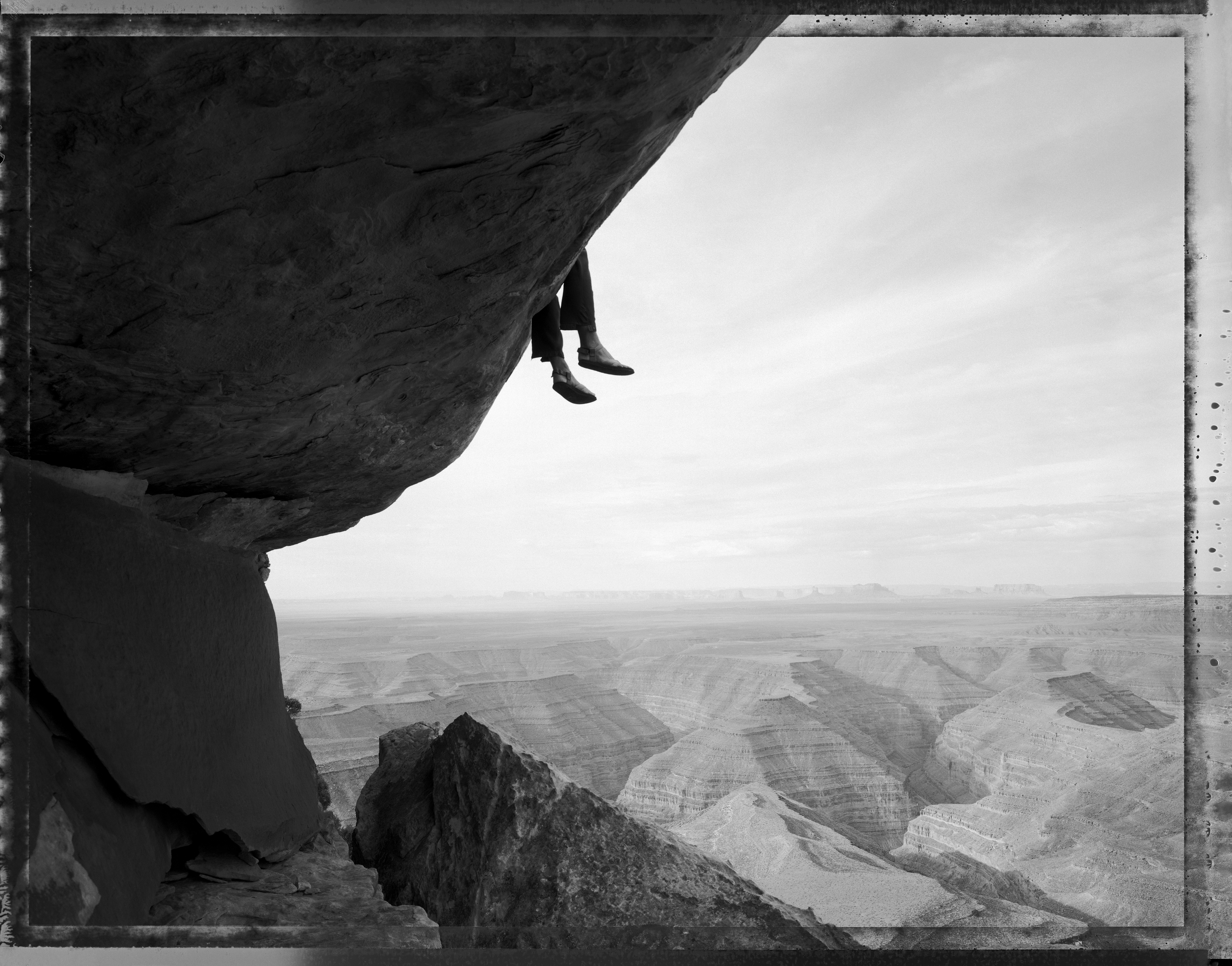 Mark Klett’s quite-wondrous “Contemplating the View at Muley Point, Utah,” from 1994