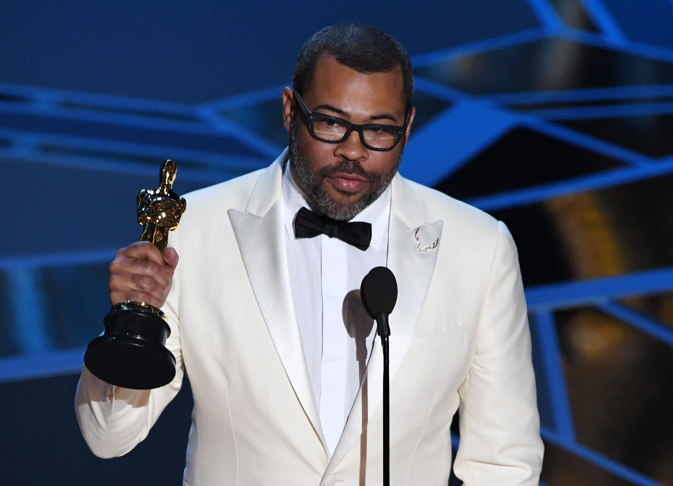 Director Jordan Peele delivered a speech after he won the Oscar for Best Original Screenplay for "Get Out.”