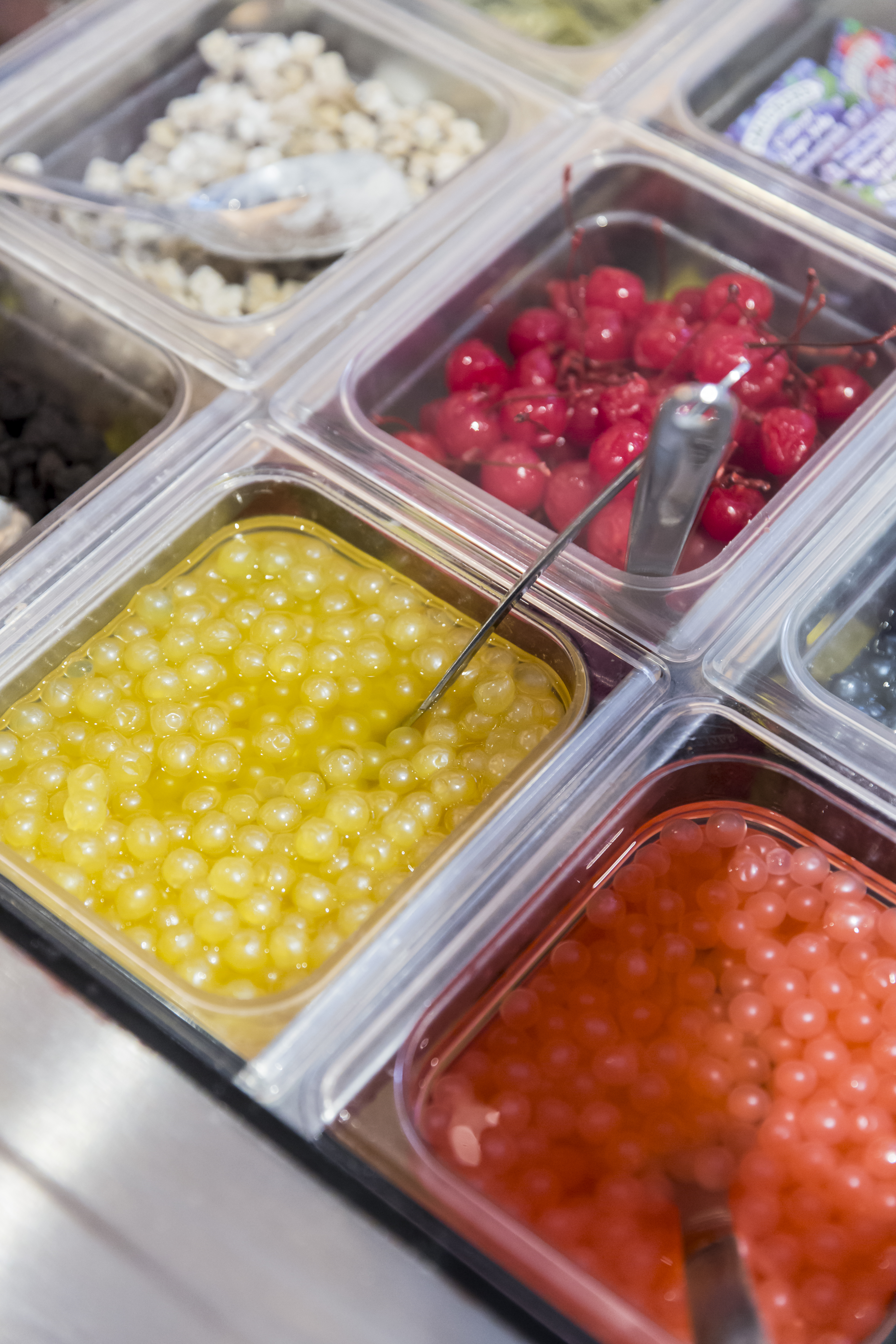 Part of iYo’s toppings bar.