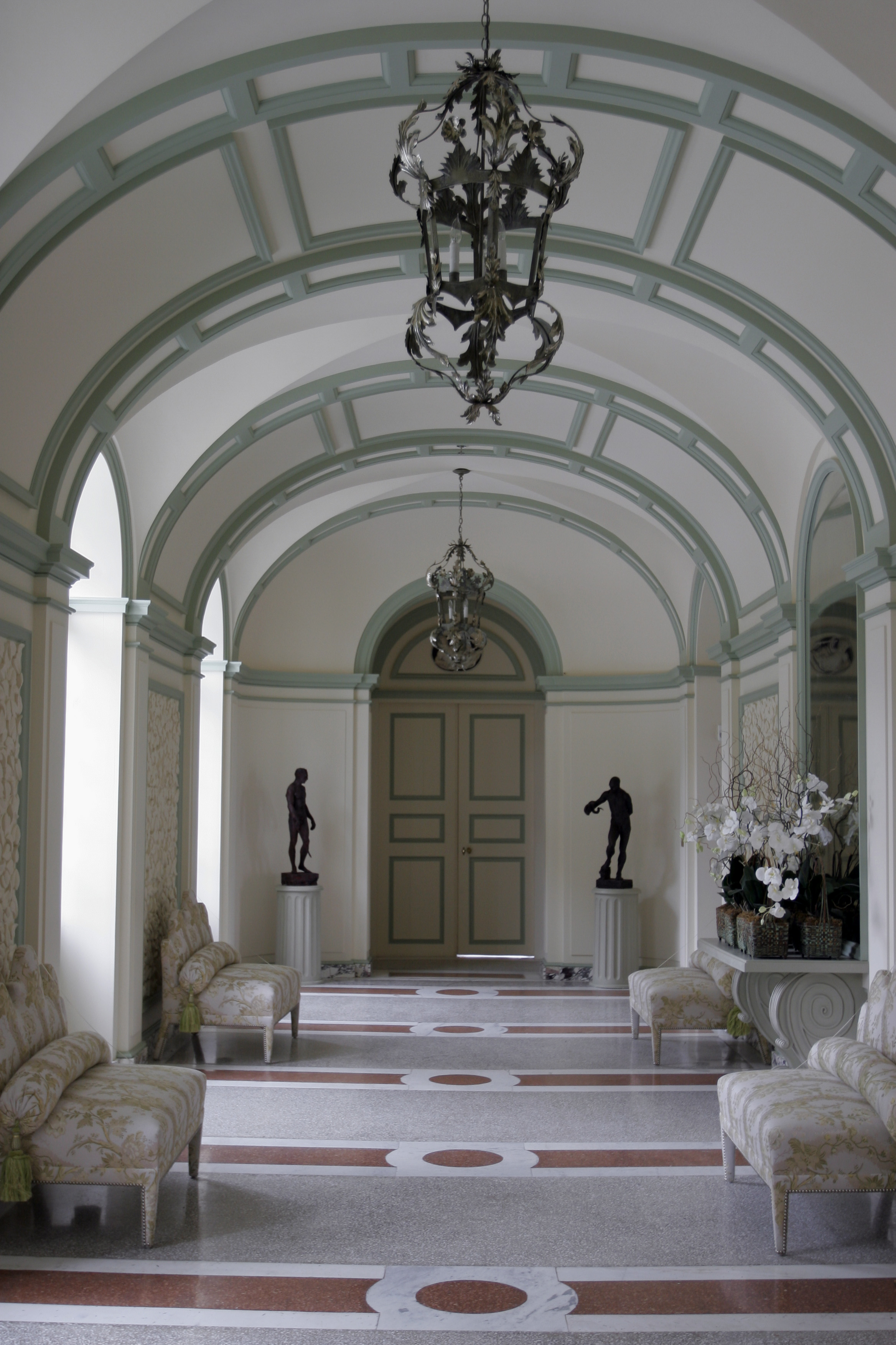 The upstairs entrance hall at the Mount/Edith Wharton’s Home in Lenox.