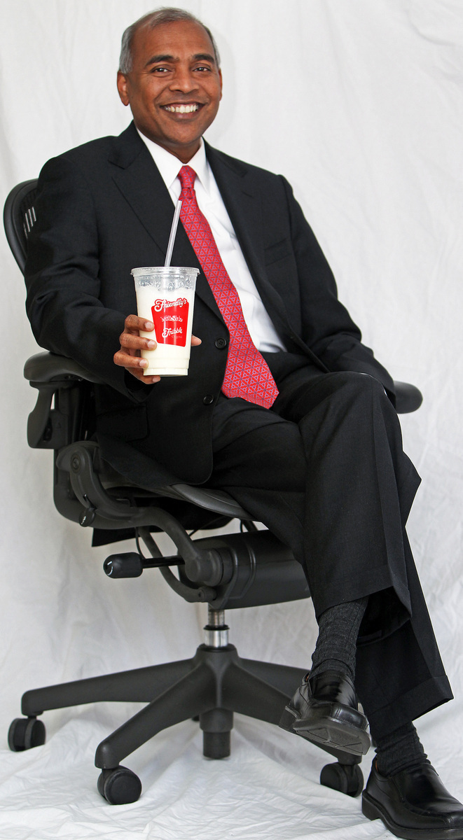 Friendly CEO Harsha Agadi has tried to improve food quality and customer service.