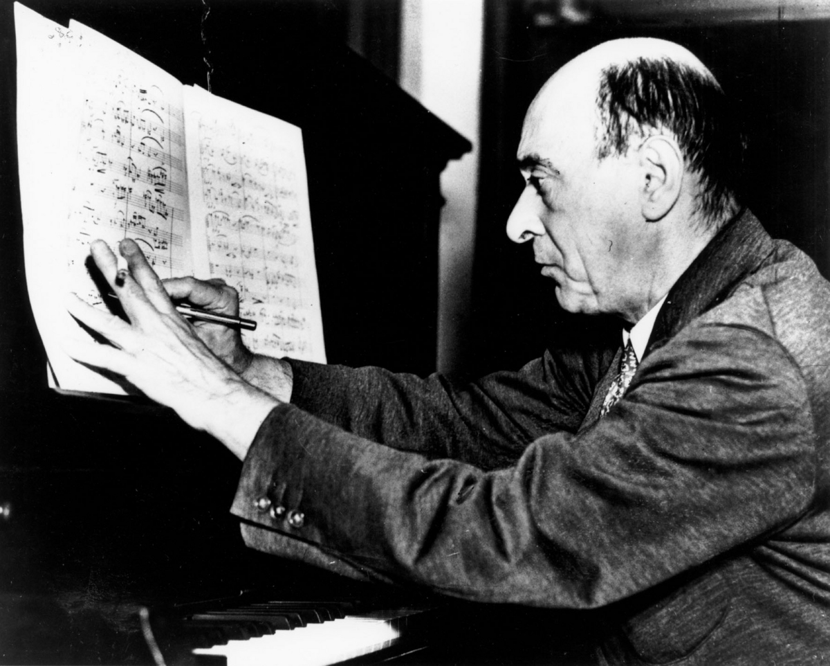 Arnold Schoenberg (1874-1951) came to the United States in 1934 and lived in Los Angeles for the rest of his life.