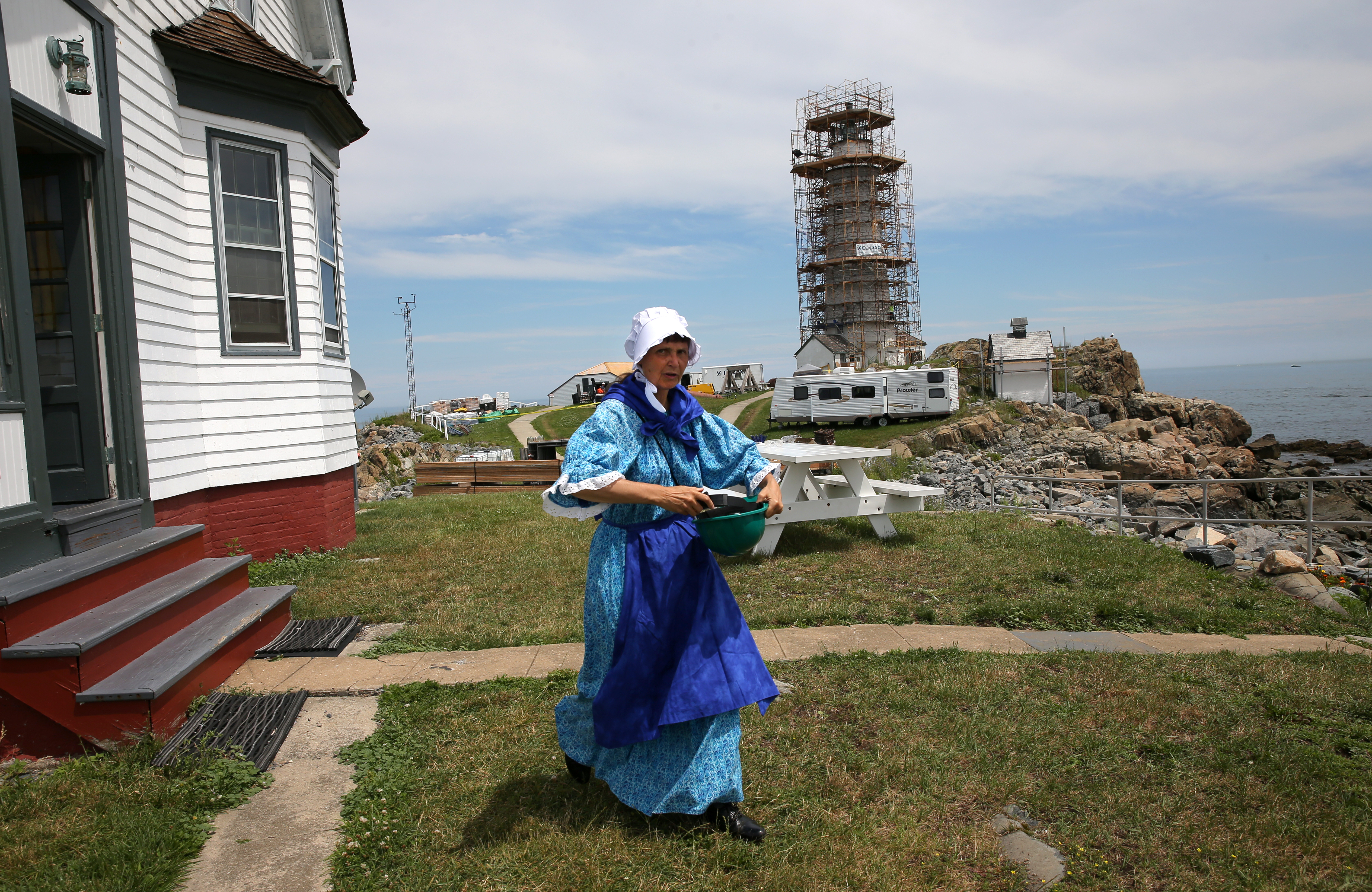 Sally Snowman, the lighthouse keeper at Boston Light.