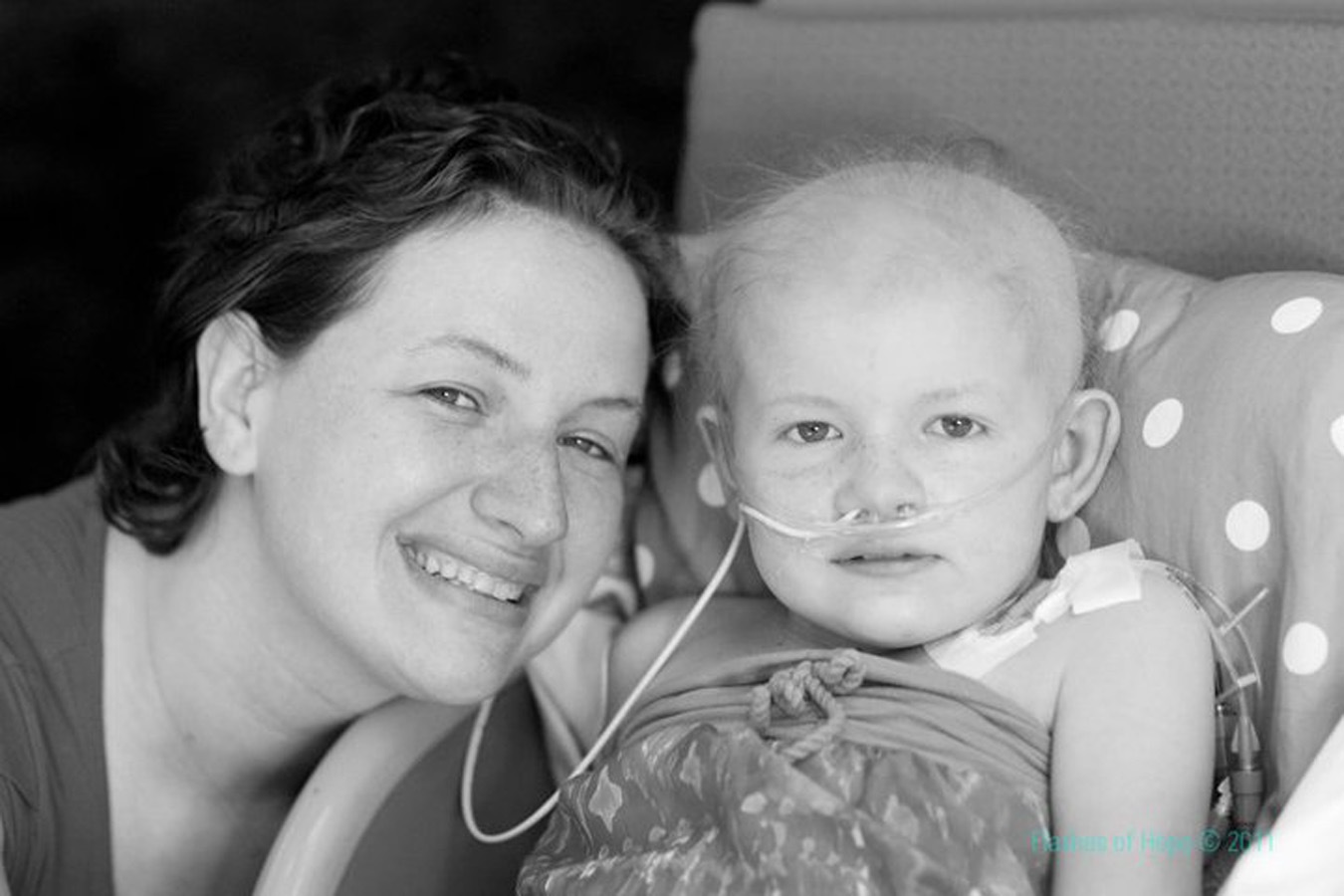Shannon Maxim with Hailey during her illness.