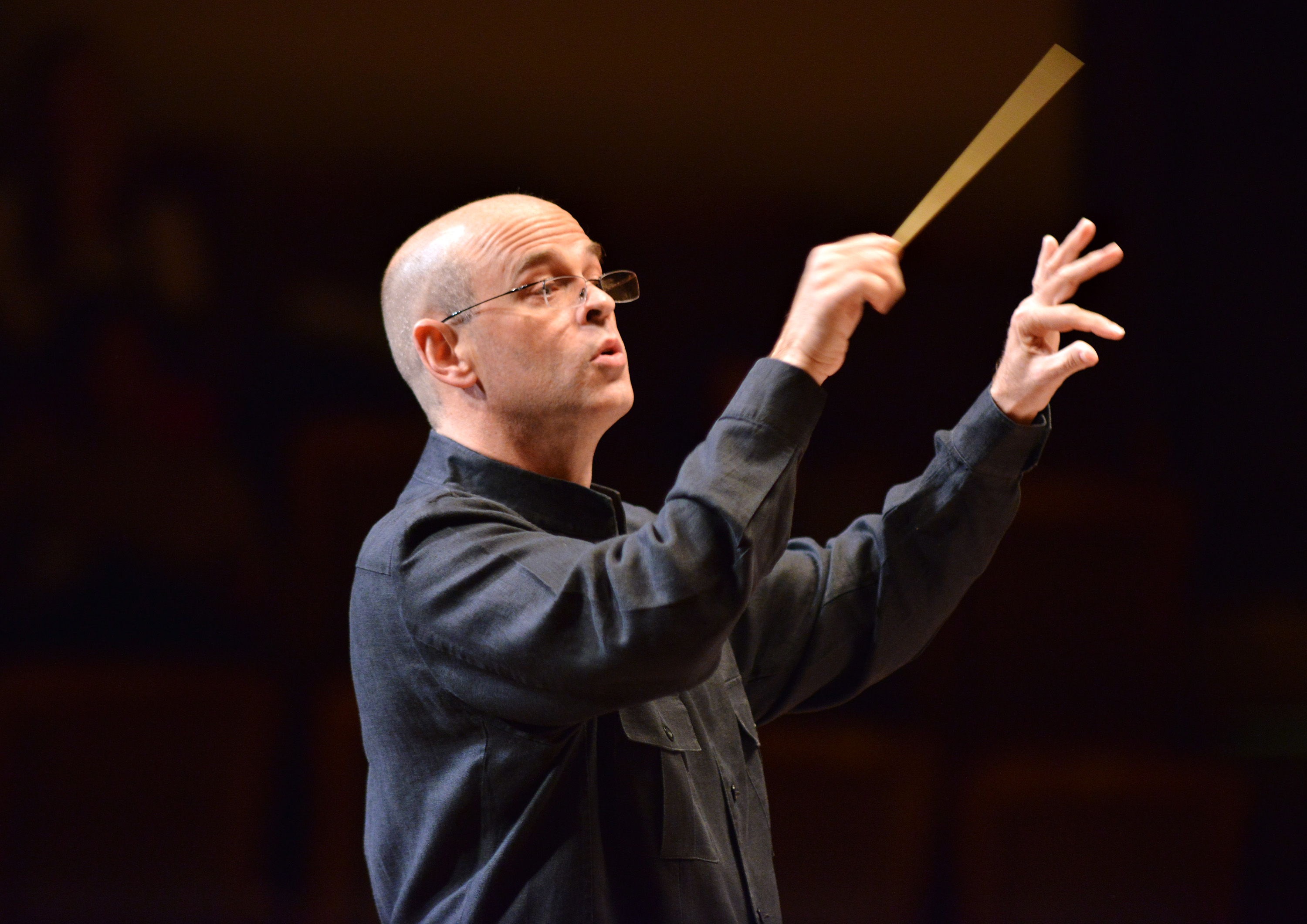 Conductor Gil Rose during the Boston Modern Orchestra Project.