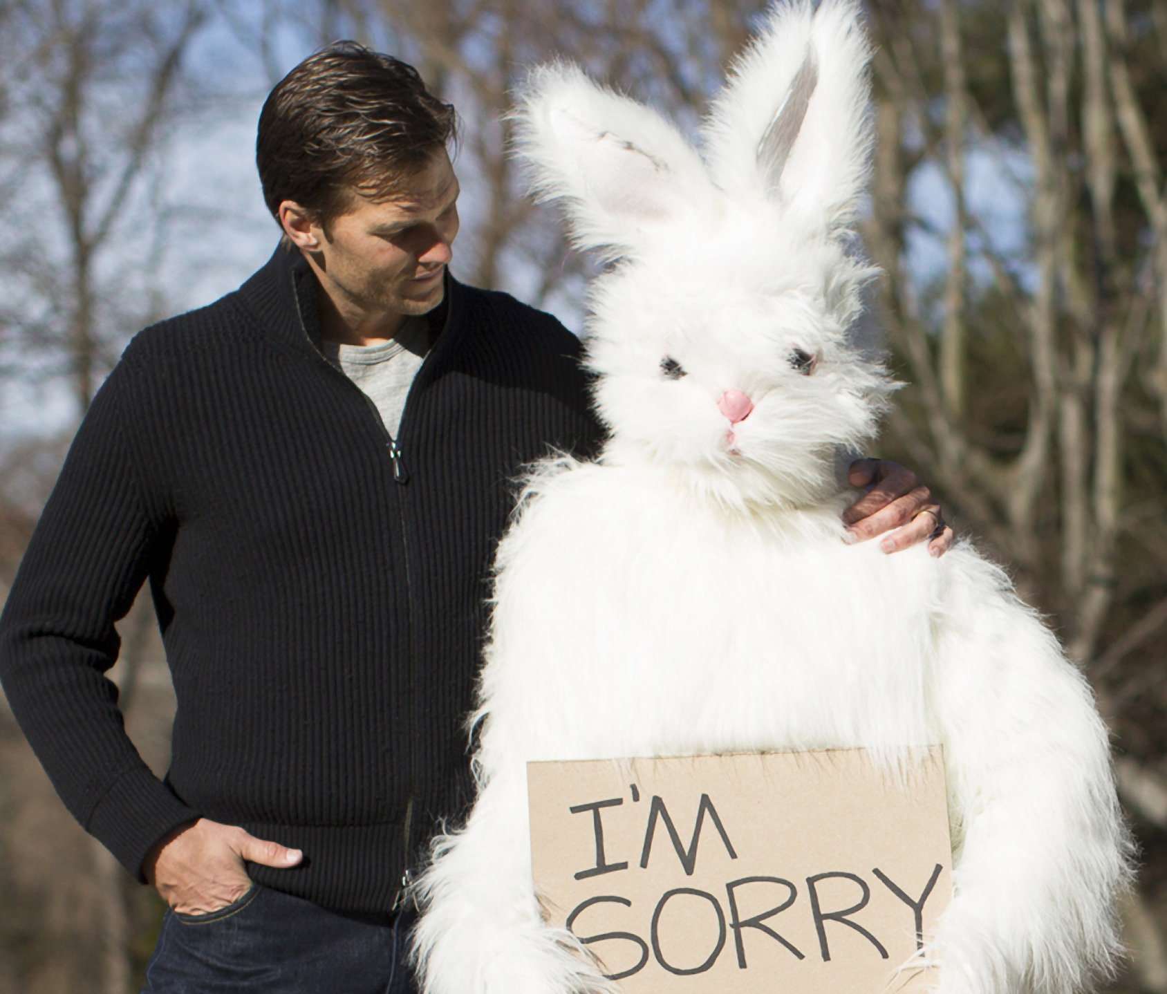 After realizing that the candy he has been handing out in baskets is actually filled with artificial ingredients, corn syrup, preservatives and other junk, the Easter Bunny decided to apologize. Jillian Michaels, John Legend, Leonardo DiCaprio, and Tom Brady were also part of the official 2013 Easter Bunny Apology Tour.