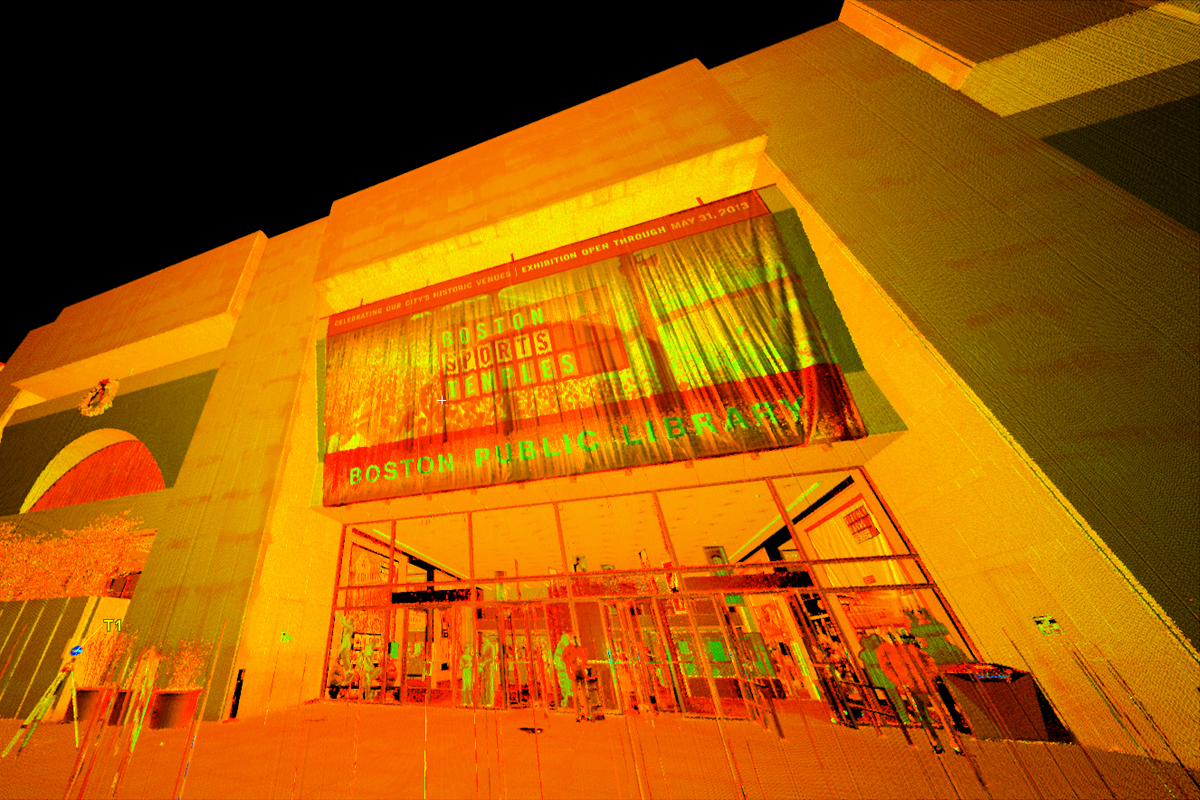 Feldman Land Surveyors, a Boston firm, has taken a series of three-dimensional scans of both the original Boston Public Library and its addition, which opened in 1972.
