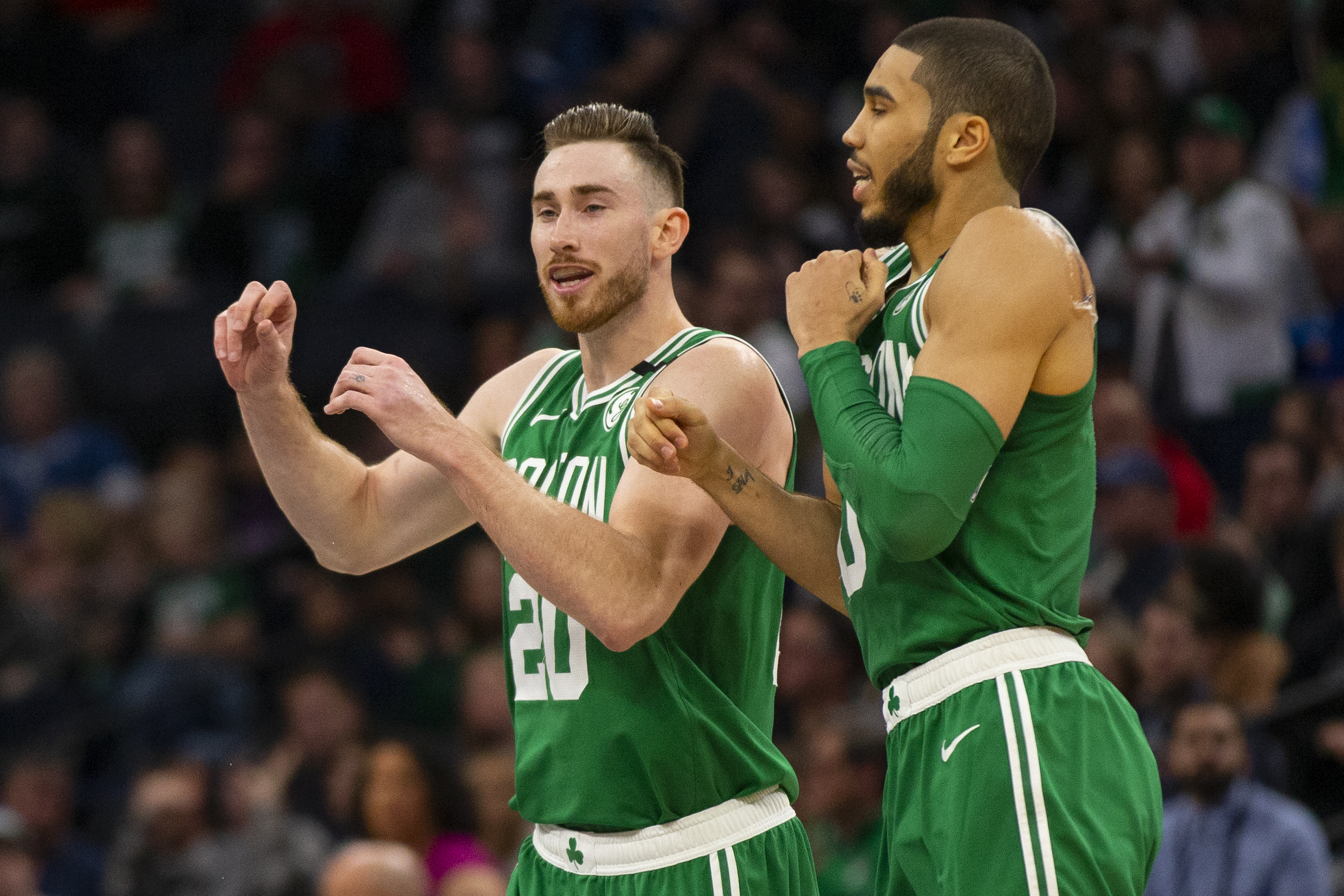 Quartet's historic night carries Celtics to open four-game trip - The  Boston Globe