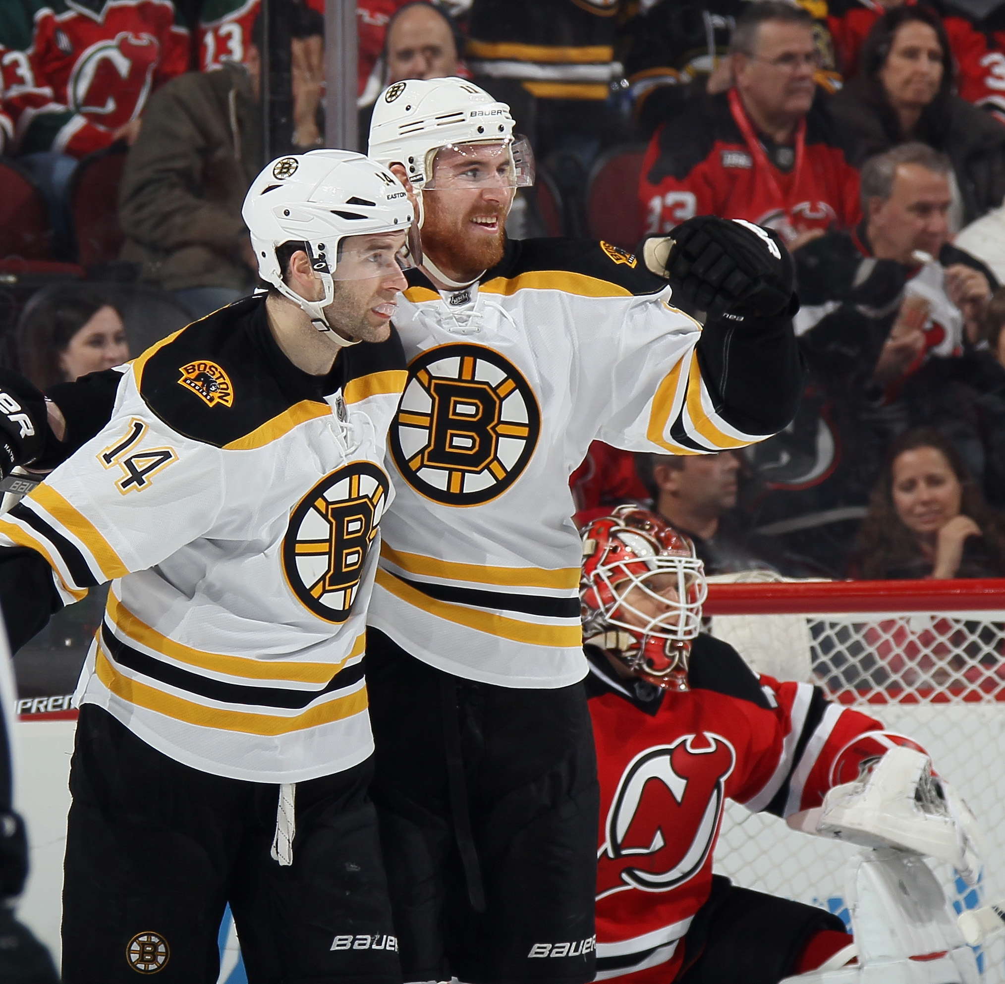 Brett Connolly (14) and Jimmy Hayes will be shopped by the Bruins this offseason.