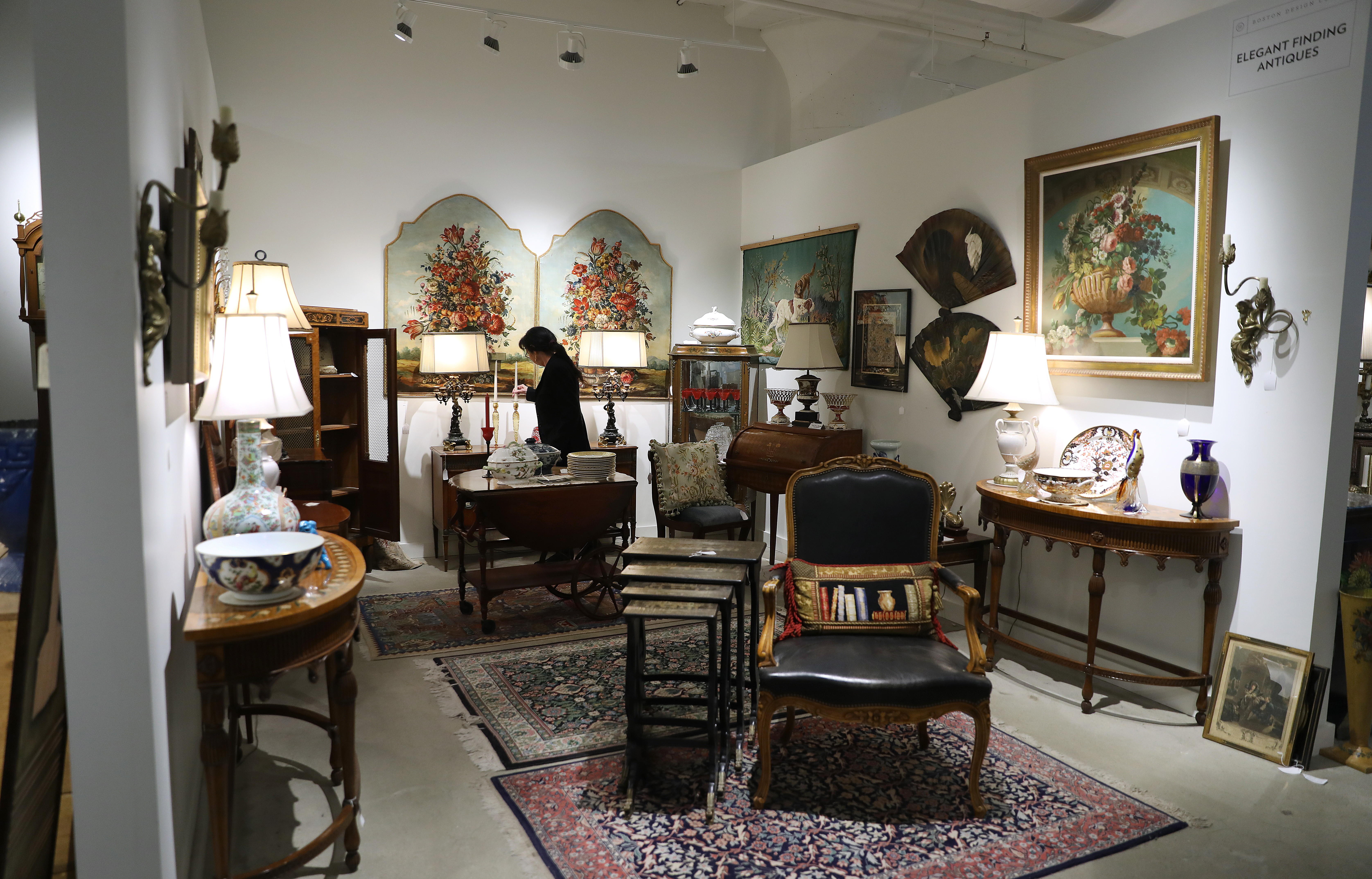 The Innovation and Design Building has long attracted interior designers with offerings like those from Elegant Findings Antiques in the market stalls.