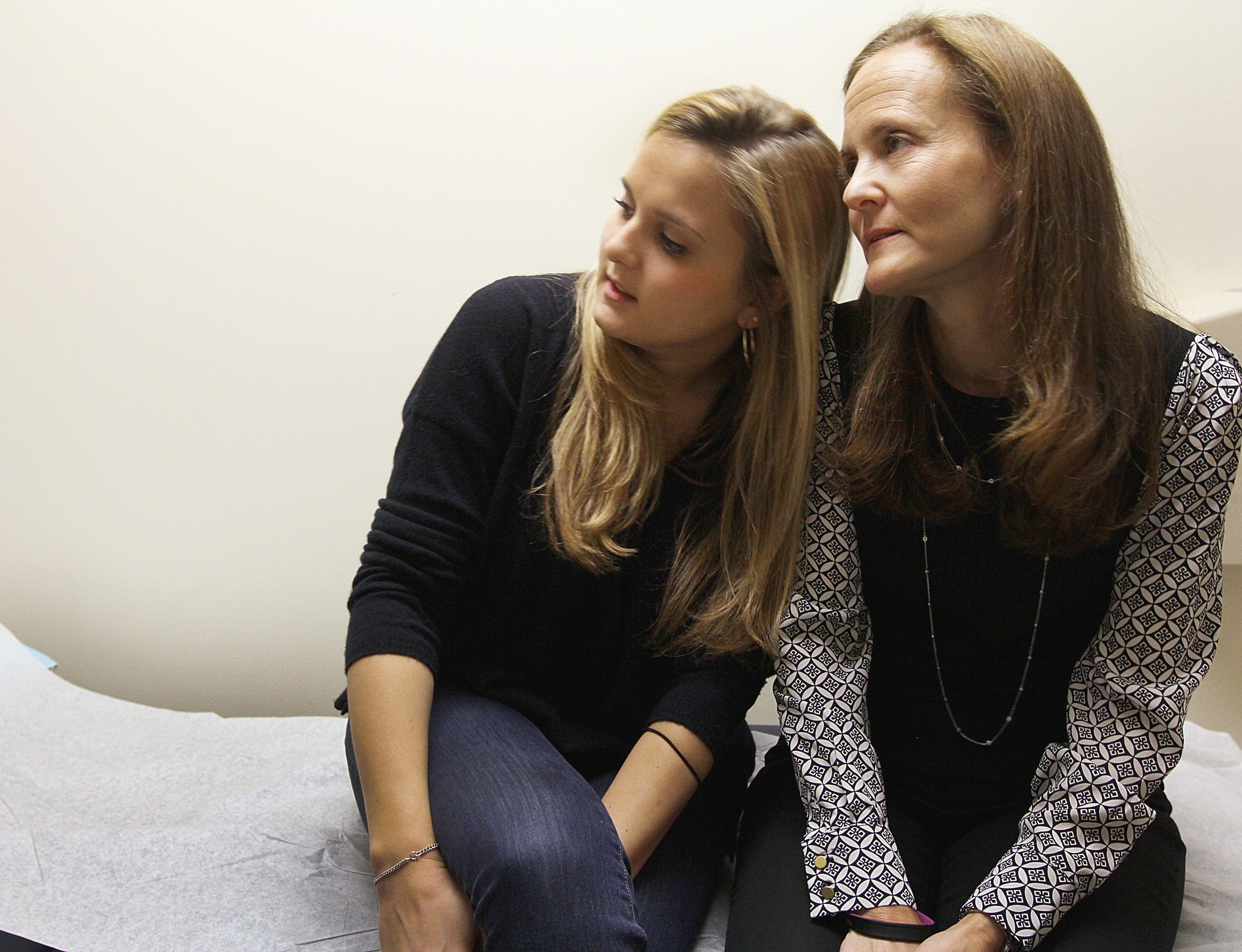 Marathon bombing victim Gillian Reny and her mother, Audrey Epstein Reny, were back at Brigham and Women’s Hospital for another appointment on Tuesday.