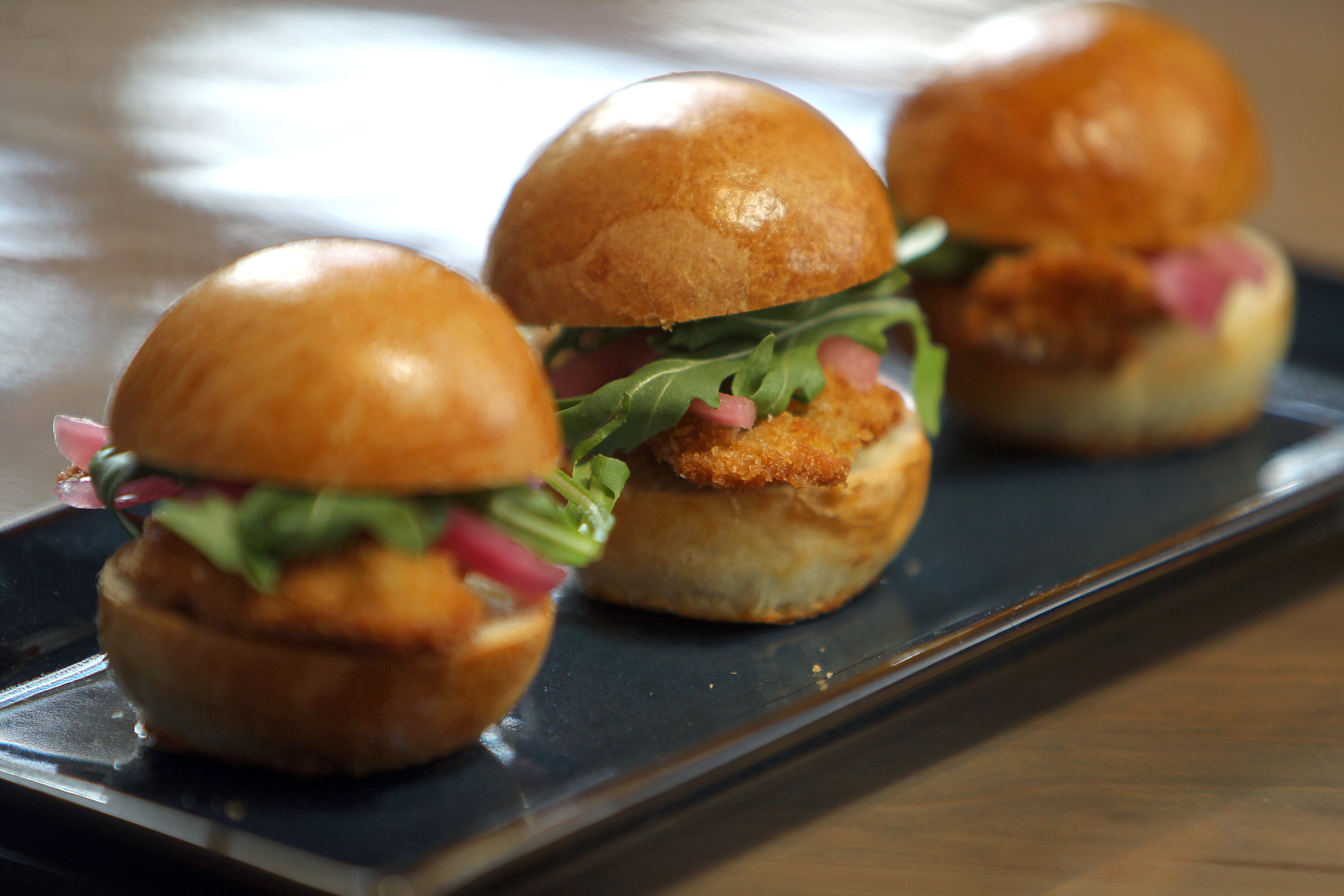 Oyster sliders at Island Creek Oyster Bar.