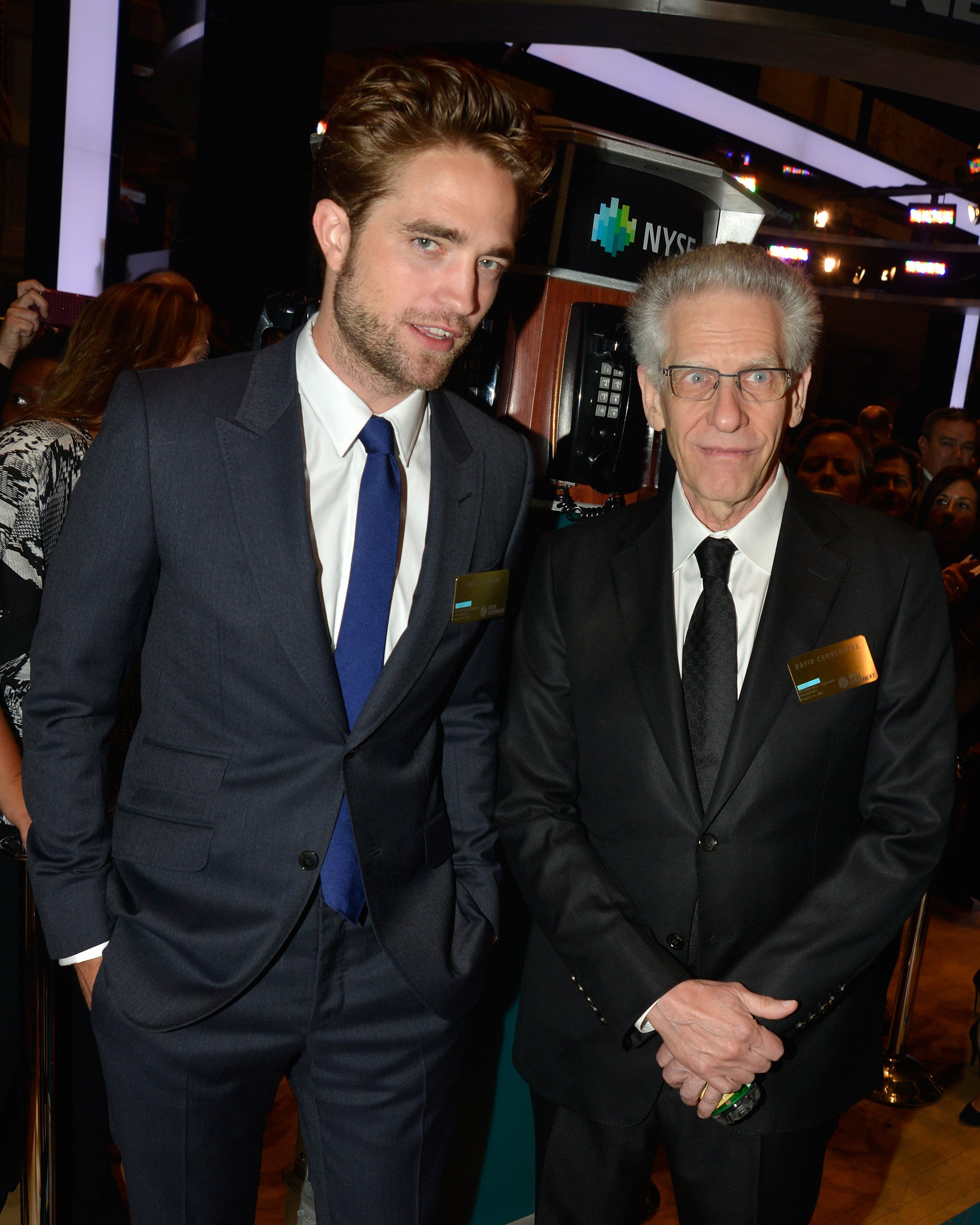 Robert Pattinson (left) and David Cronenberg in New York.