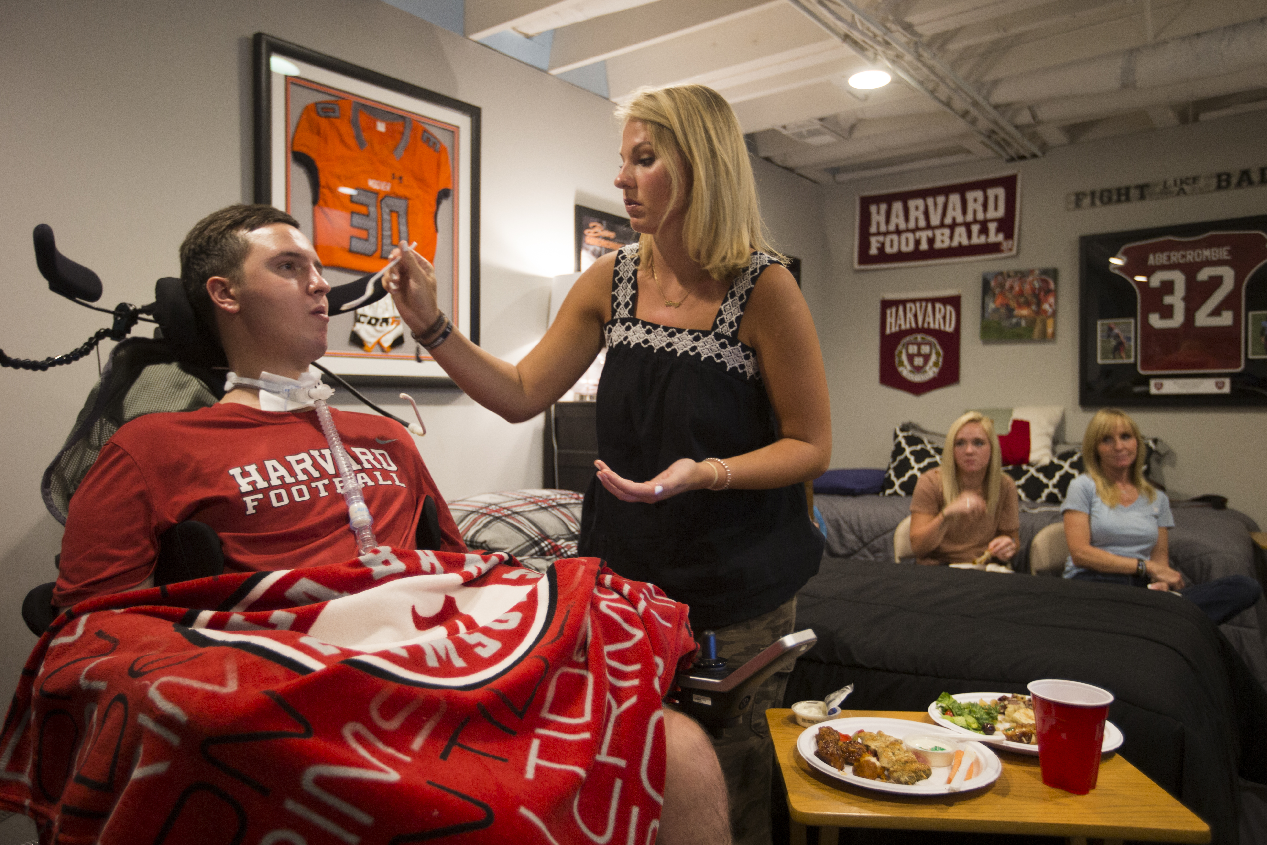 Ben gets some dinner with Avery Kampwerth, his high school sweetheart.