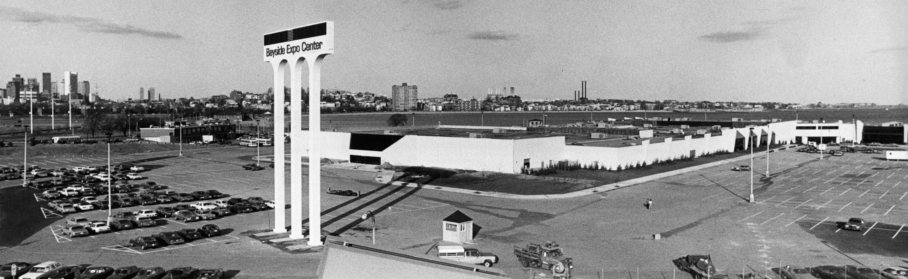 The Bayside Expo Center as it appeared before its opening in the early 1980s.