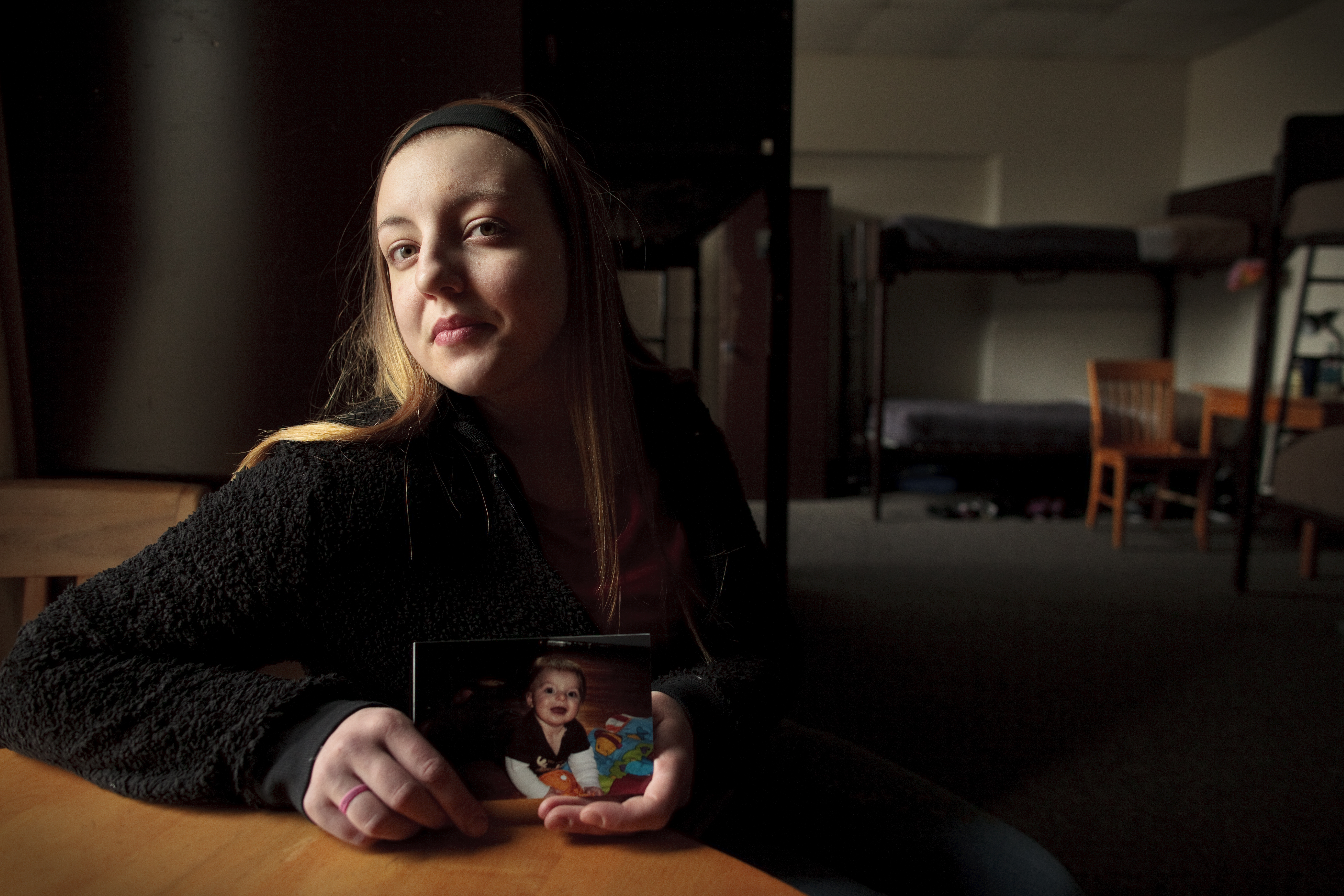 Chynna Carter delivered Jacob last May while serving a sentence at the Chicopee jail; she was photographed at the Western Massachusetts Correctional Alcohol Center shortly before her release earlier this month.