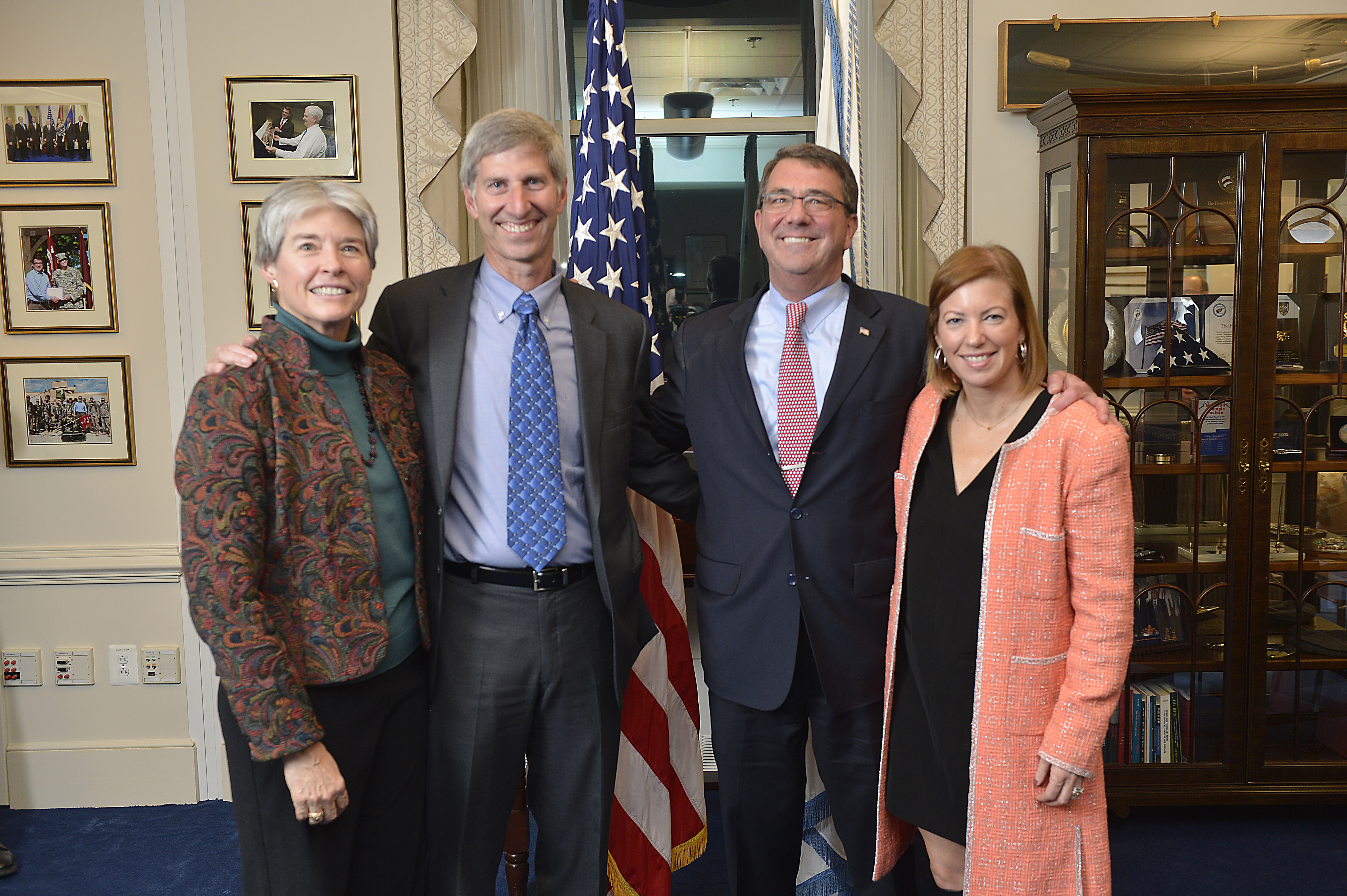 Left to right: Jan Pendleton, Stephen Kahn, Ashton Carter, and Stephanie Carter.