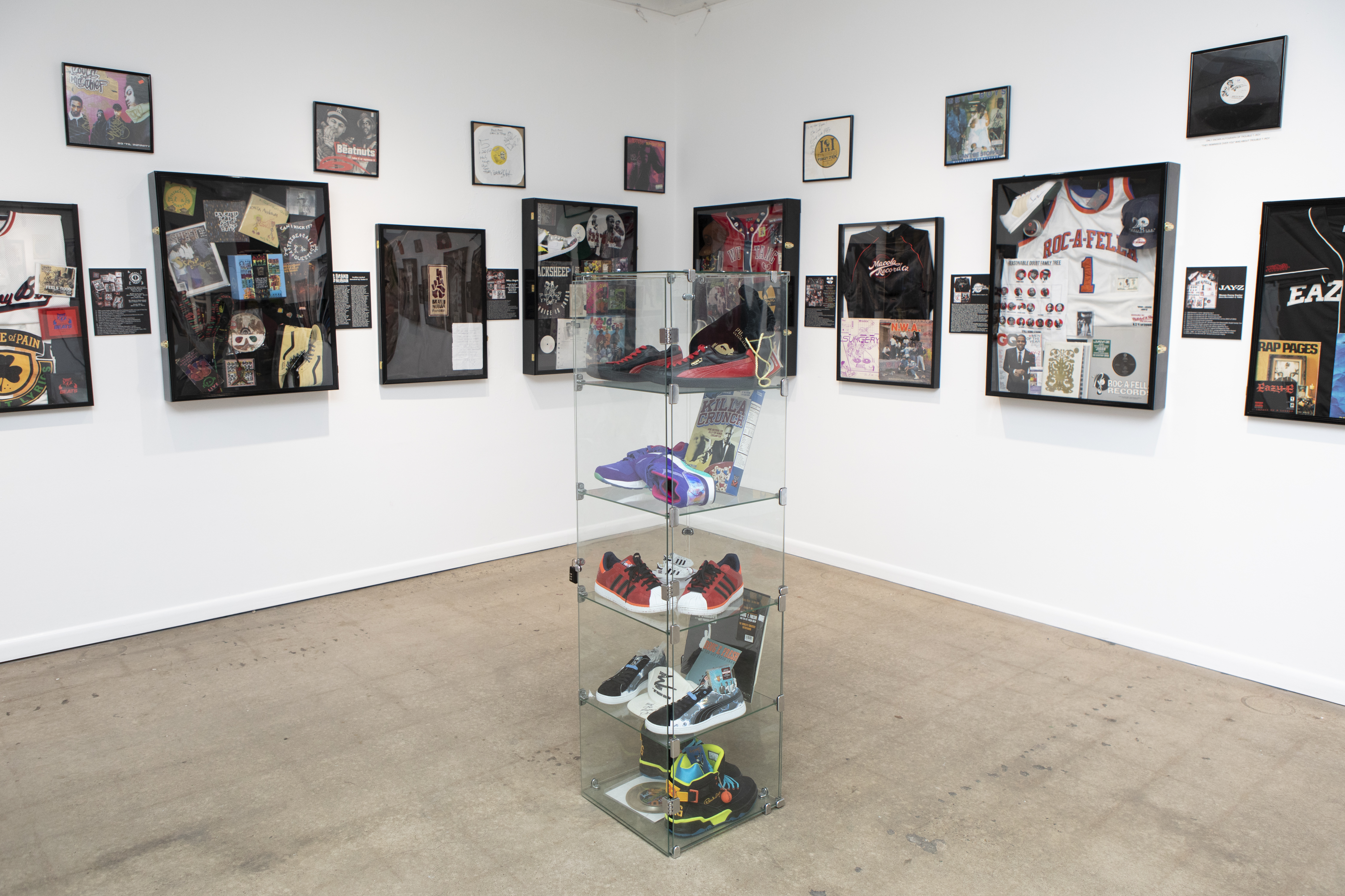 A display at the The Hip-Hop Museum Pop-Up Experience.