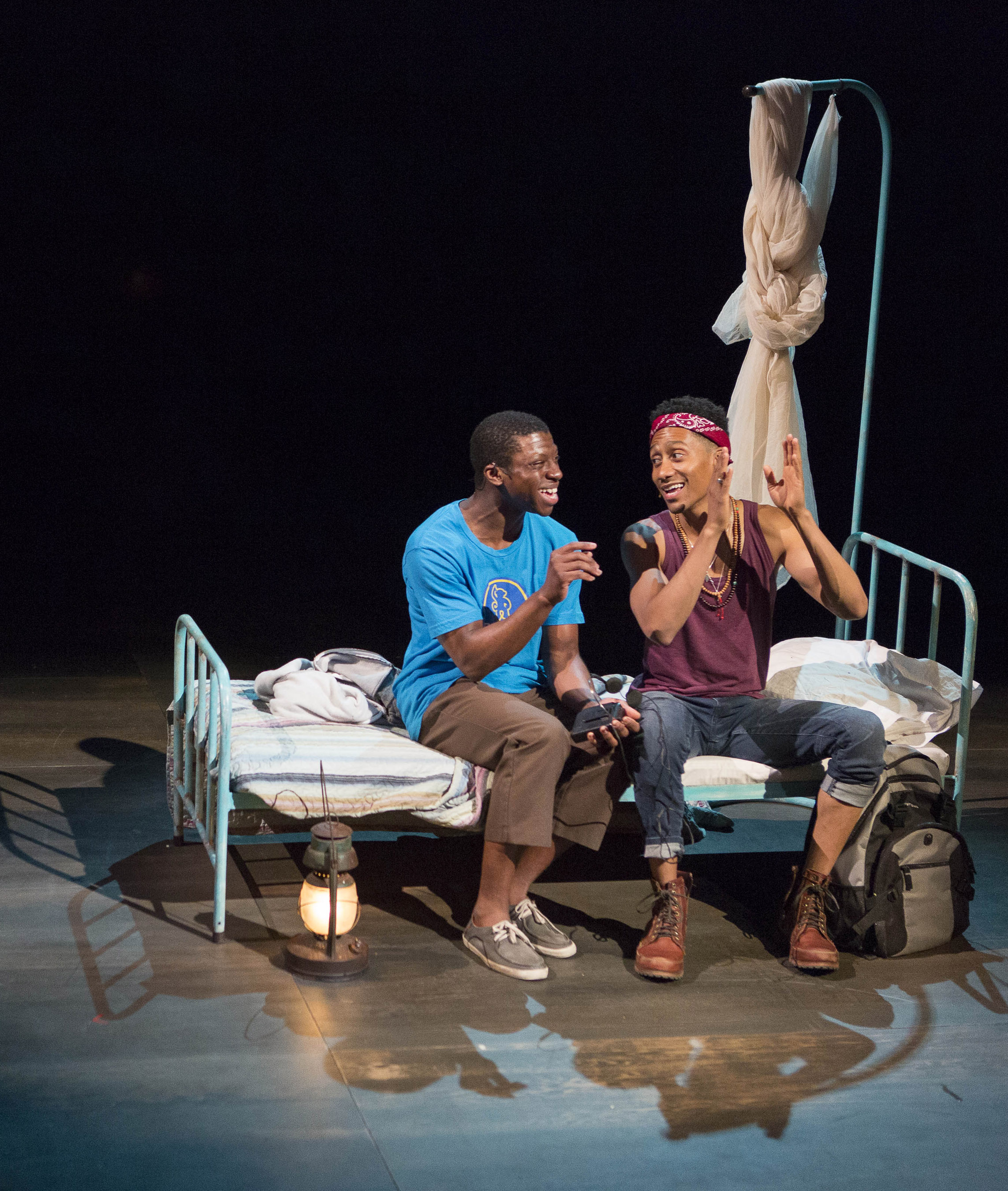 Michael Luwoye and Griffin Matthews in “Witness Uganda.”