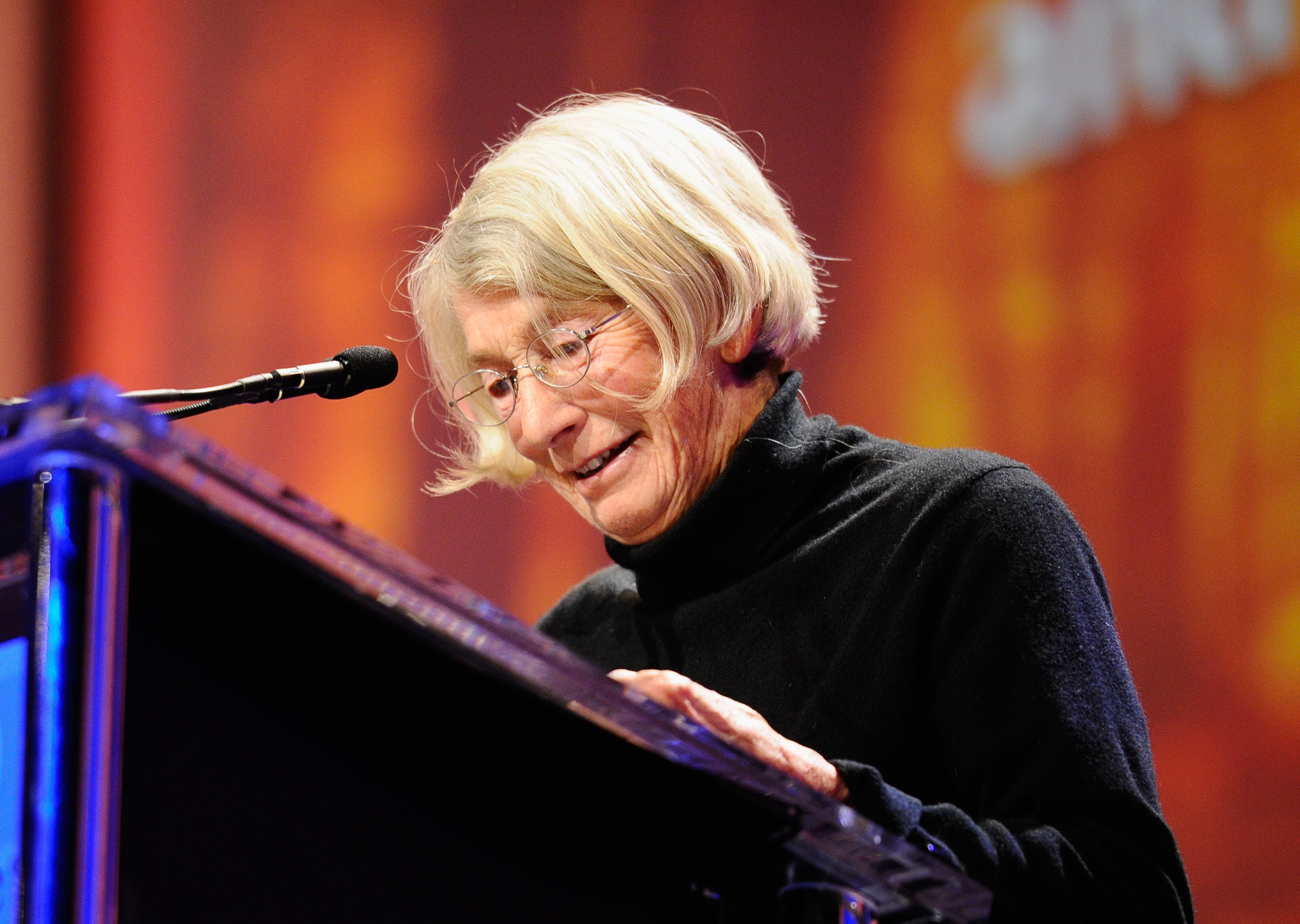 Mary Oliver spoke during California first lady Maria Shriver's annual Women's Conference 2010 on October 26, 2010 at the Long Beach Convention Center in Long Beach, California.
