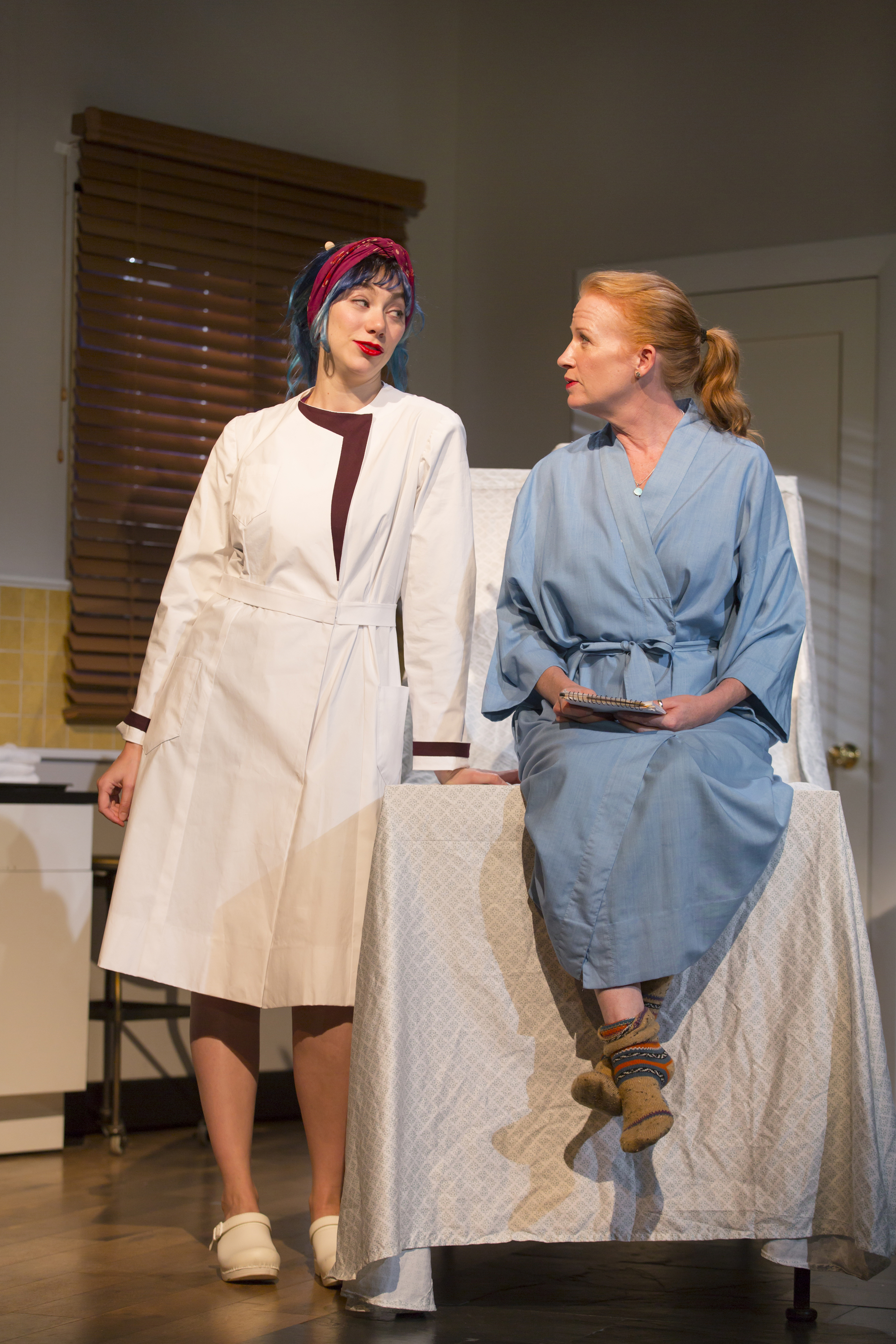 Madeline Wise (left) and Johanna Day in Winnie Holzman’s play “Choice.”