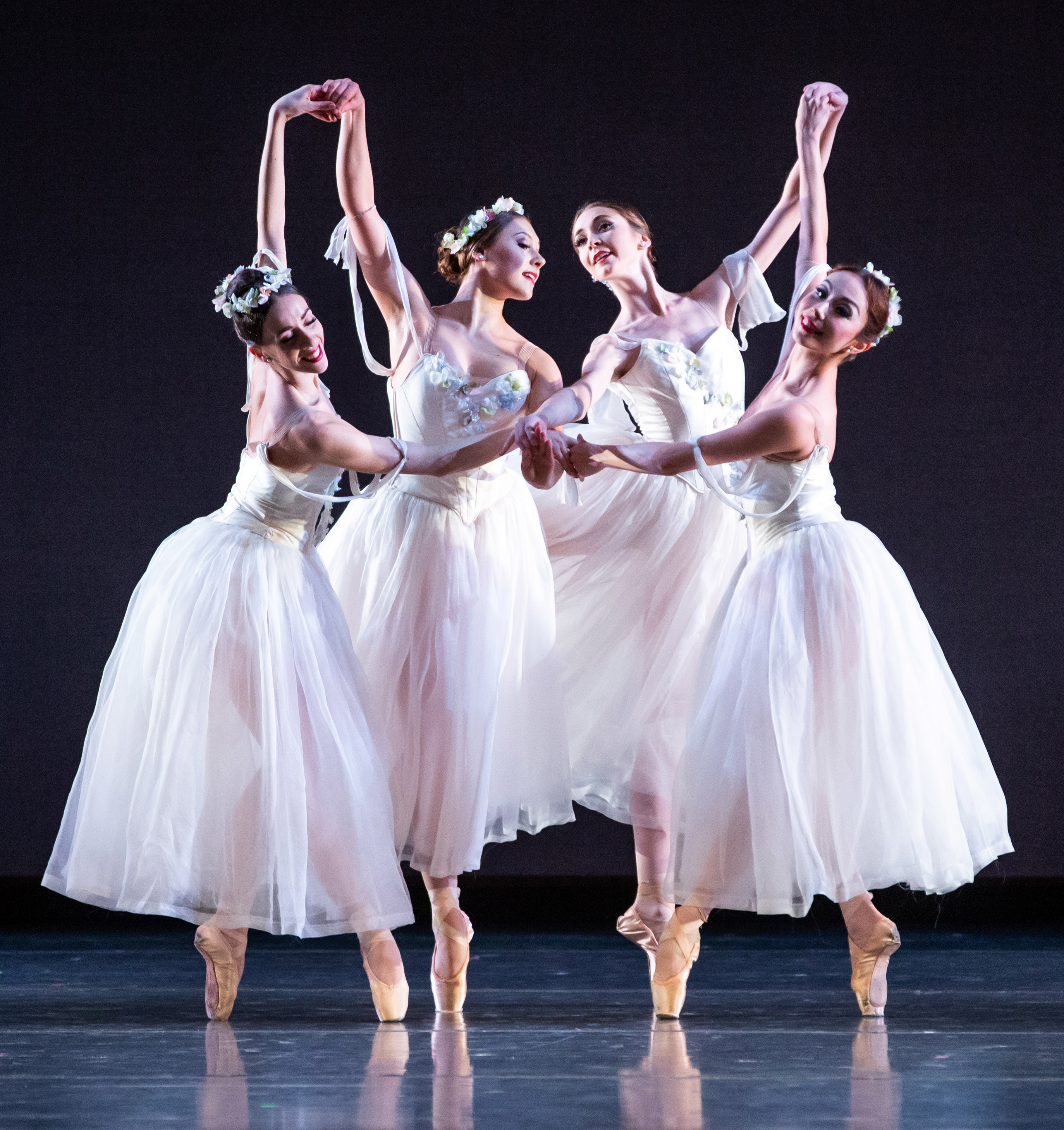 Boston Ballet dancers in Yakobson’s “Pas de Quatre.”