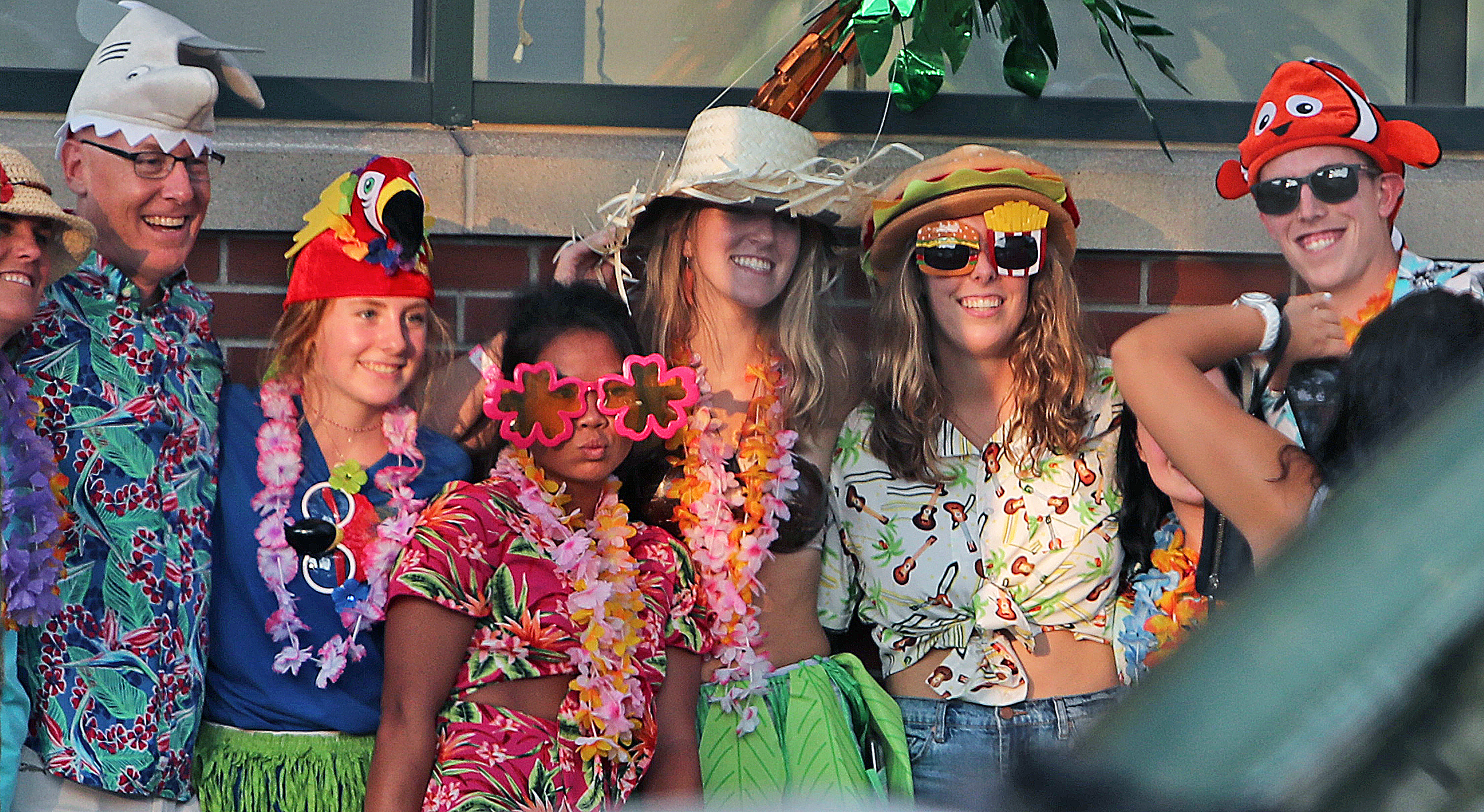 Fans were dressed for the occasion as they posed on a sidewalk before heading into the park.