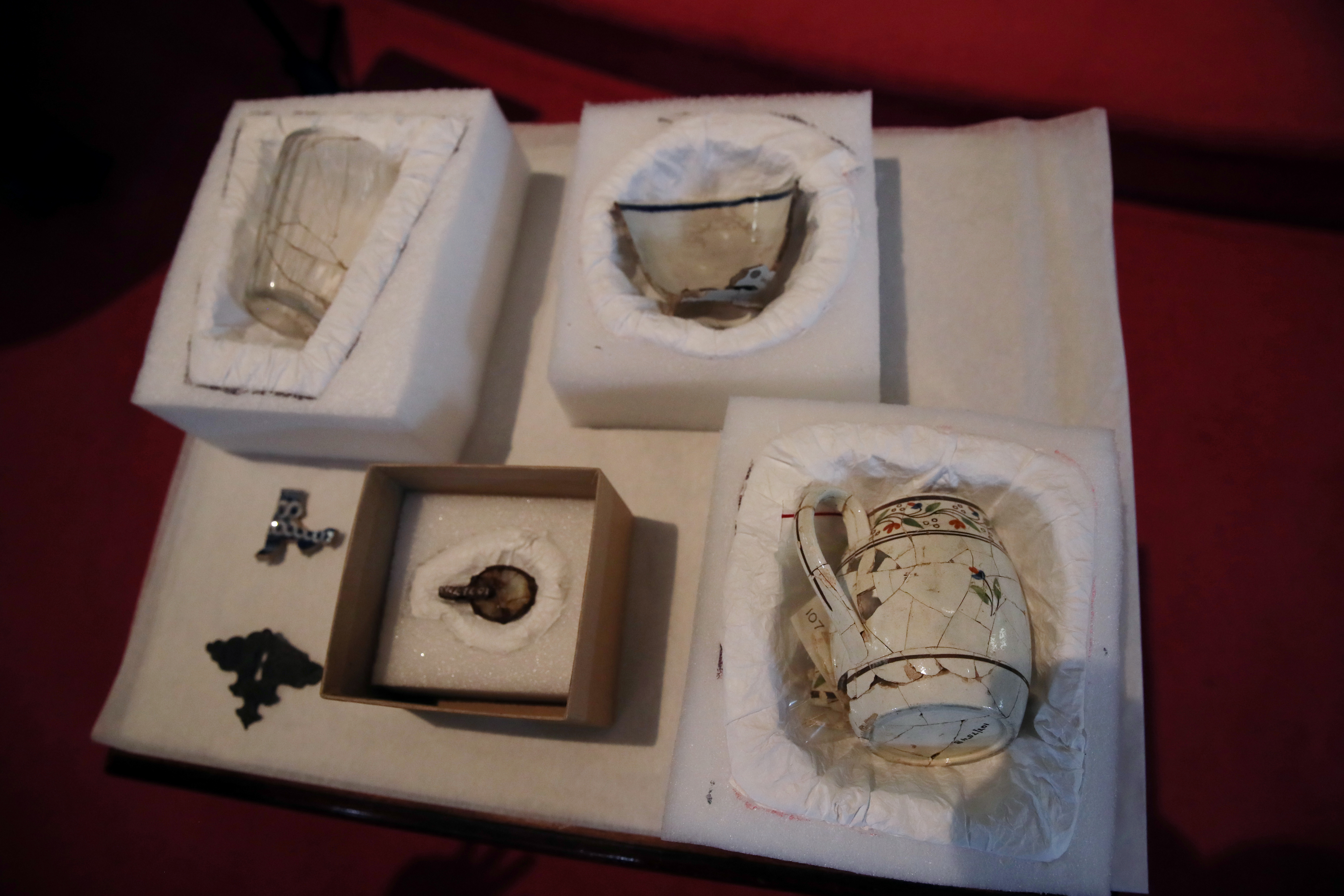 Artifacts found at Lucy Foster’s homestead.