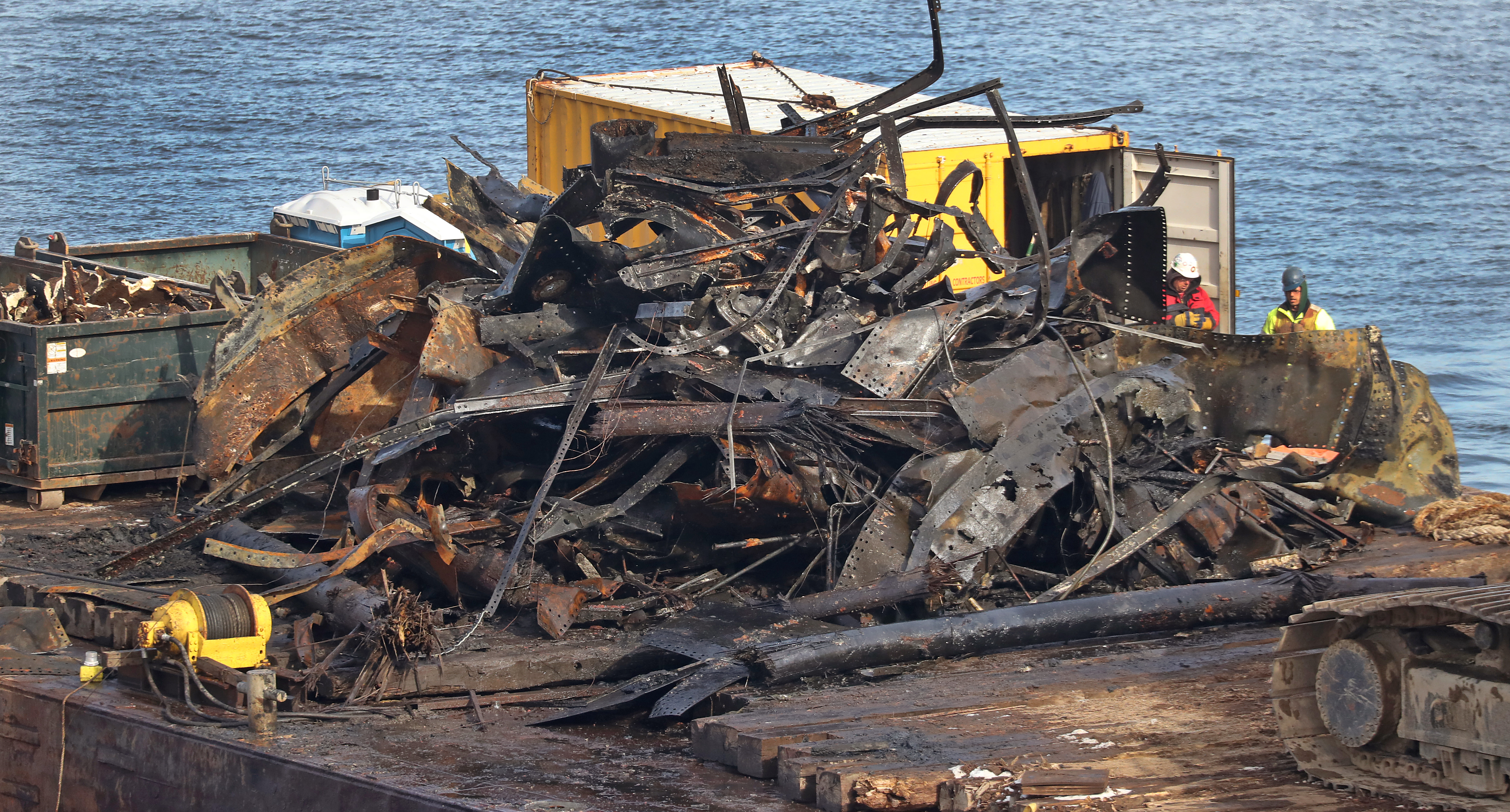 Parts of the ship were dredged from Boston Harbor this month.