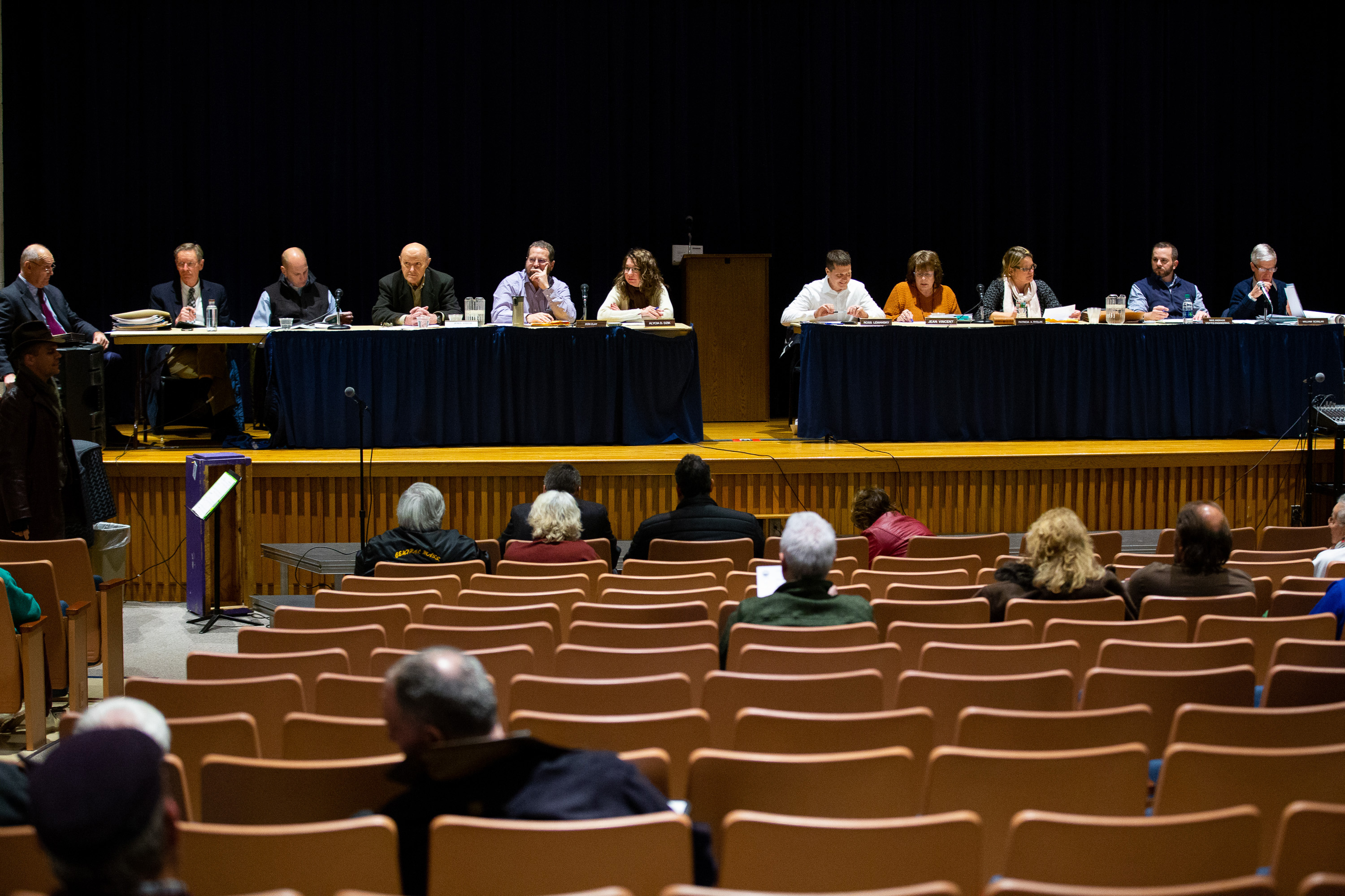 Wednesday night’s meeting of the Charlton Planning Board was at Charlton Middle School.