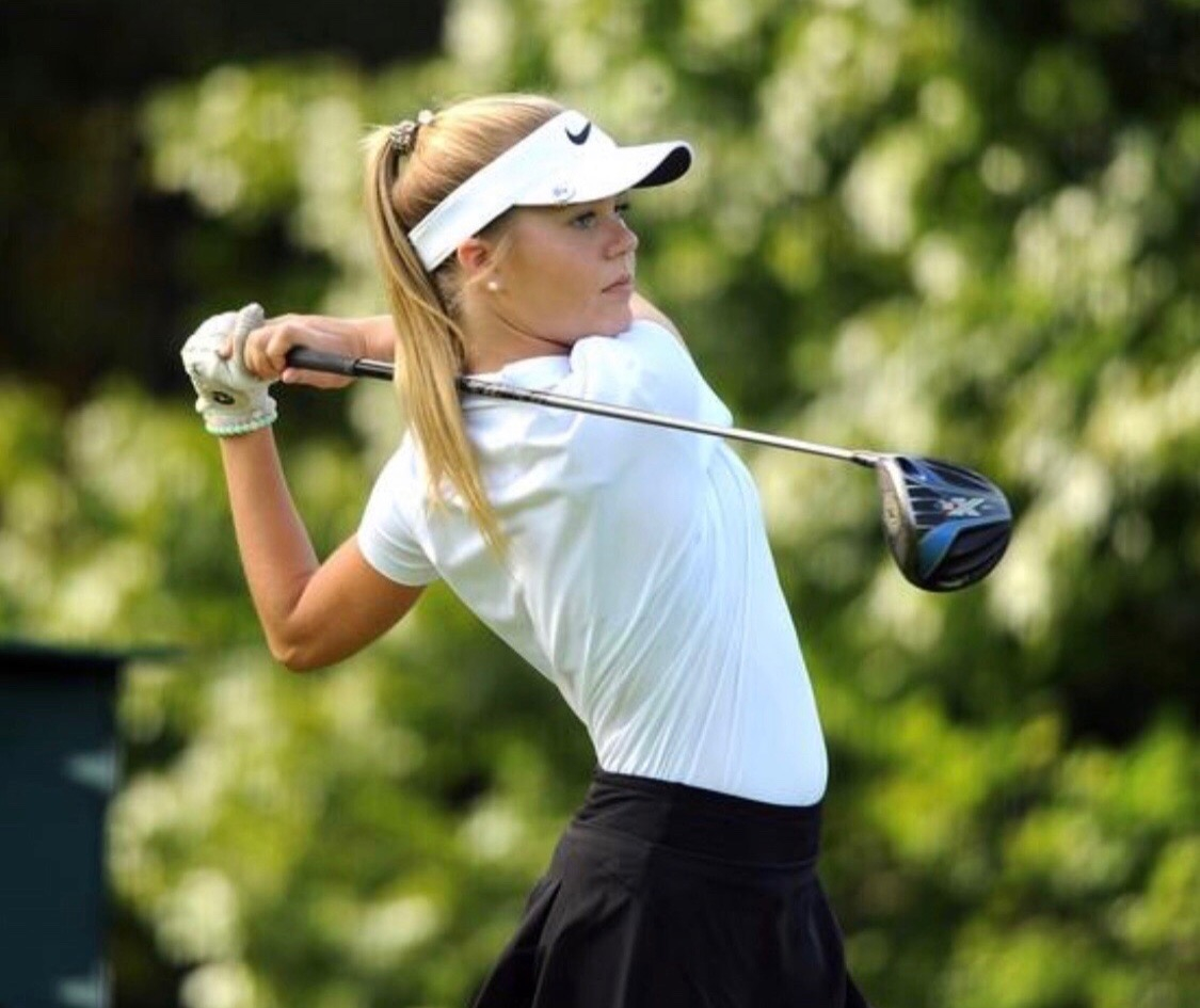 A team player in the fall, Abby Jaye will be competing in the girls’ individual tournament in May.