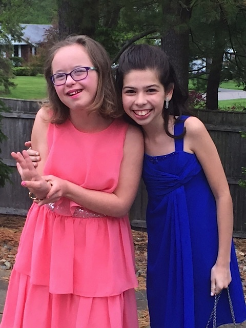 Lucy Falcone with her best friend, Courtney Pratt.