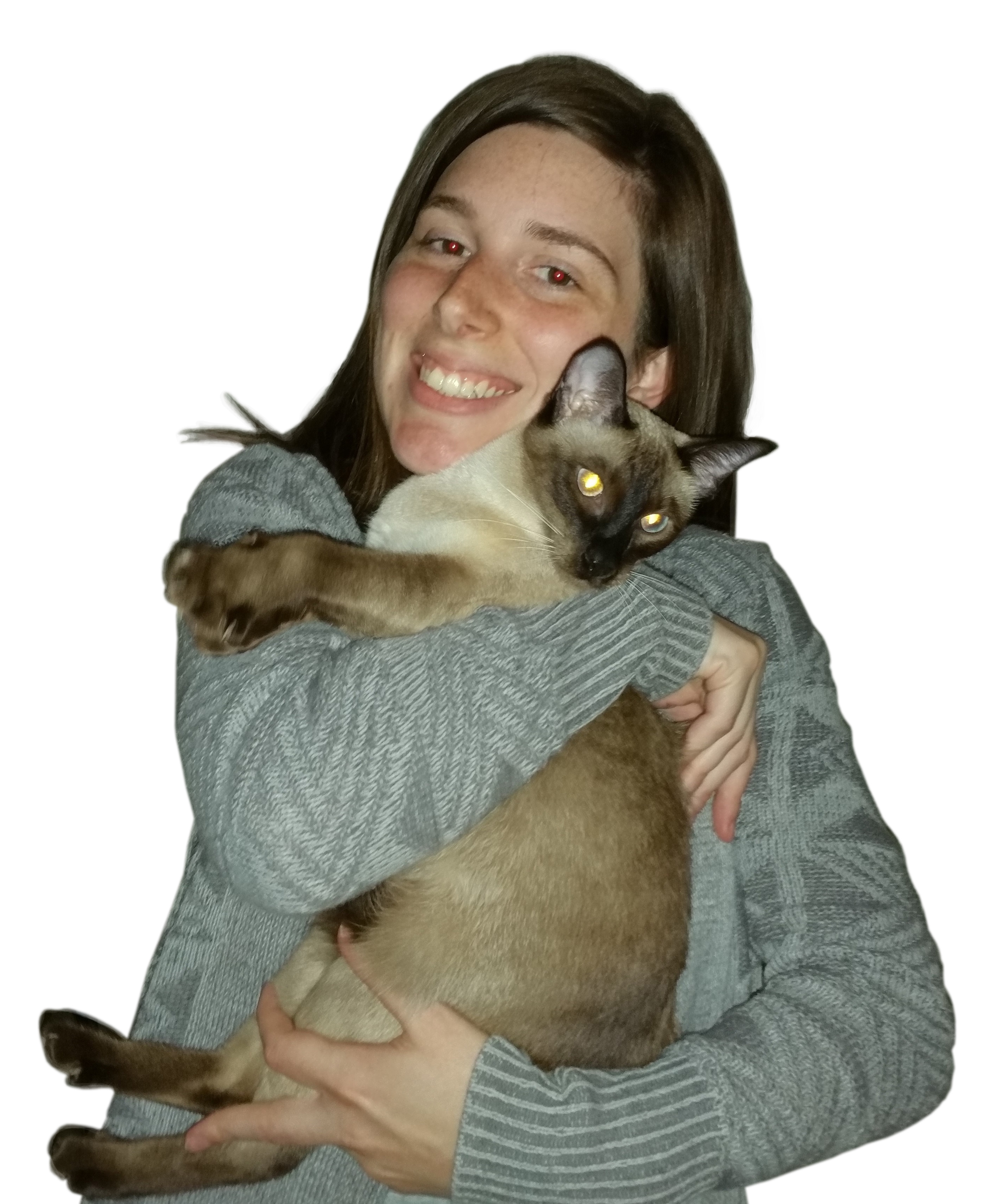 Amanda Silveira, a caregiver with Needham-based FirstLight HomeCare of West Suburban Boston, with Lea the cat.