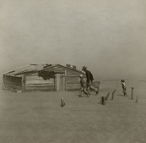 Arthur Rothstein’s "Dust Storm, Cimarron County, Oklahoma," April 1936.