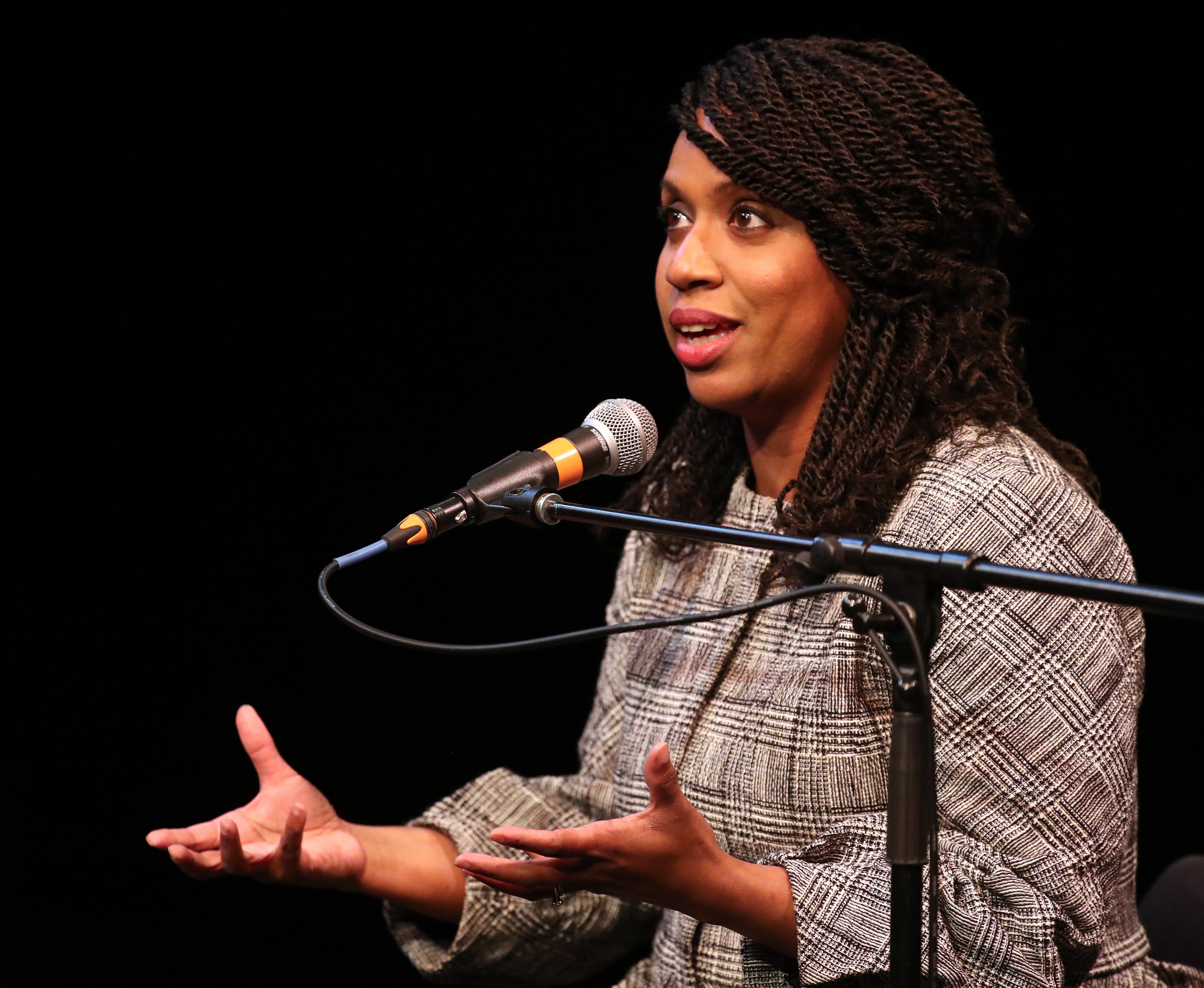 City Councilor Ayanna Pressley spoke at Emerson College in April.
