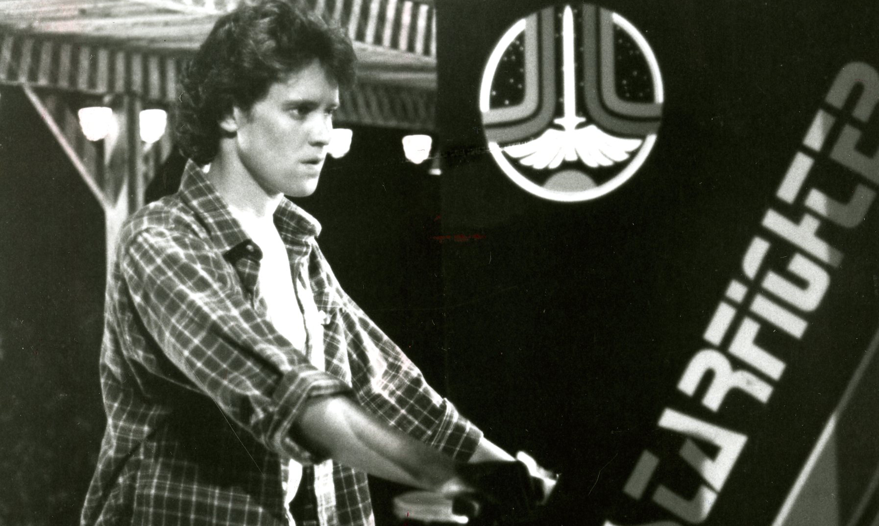 "The Last Starfighter" starring Robert Preston and Lance Guest.