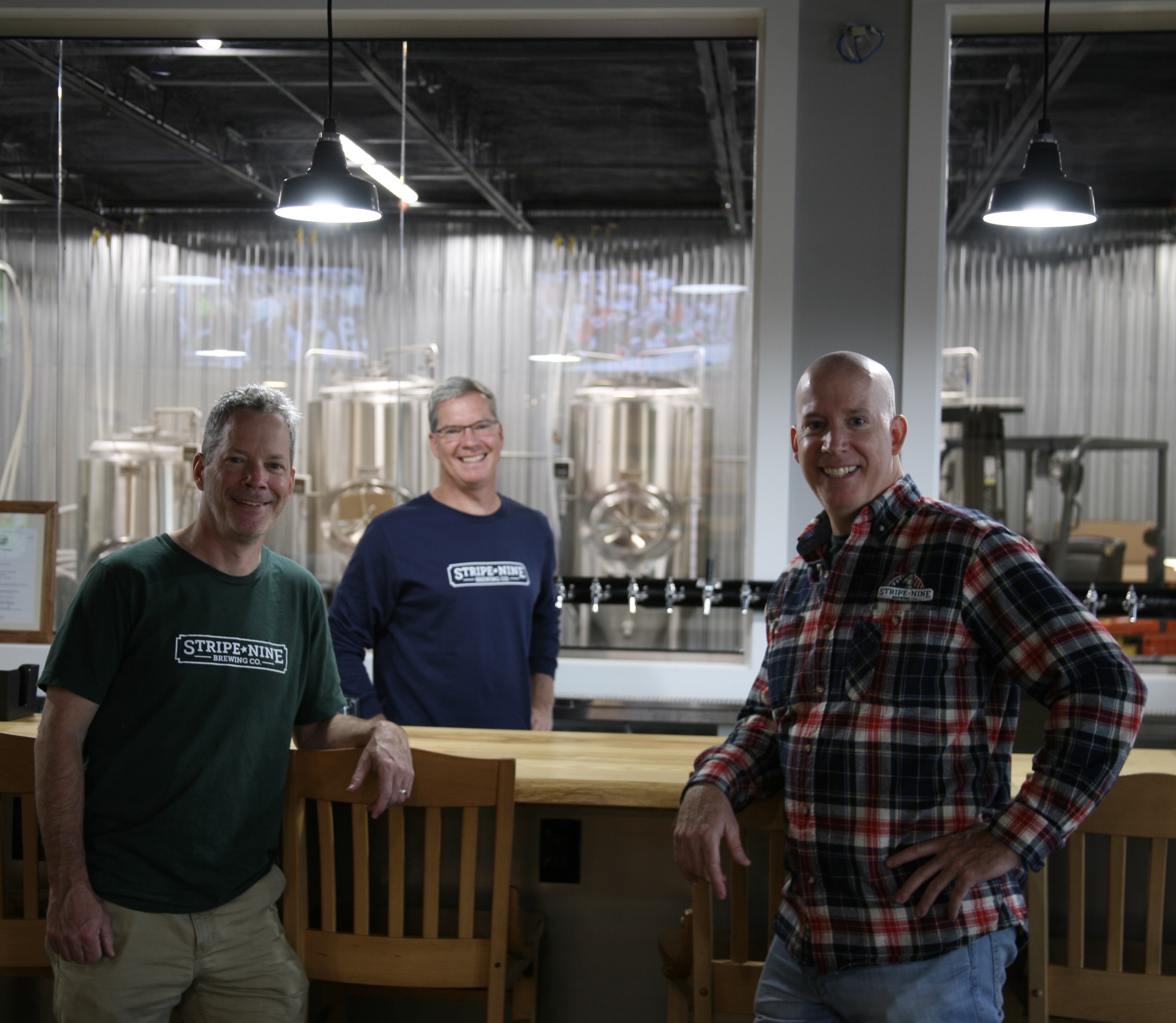 Tom, Patrick, and Sean Kelly of Stripe Nine Brewing Co. in Somersworth, N.H.
