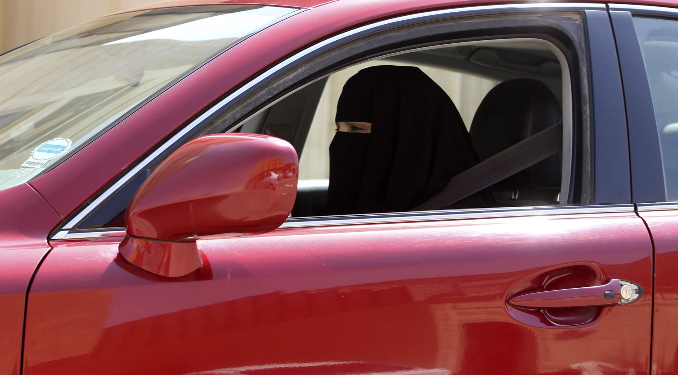 A woman drove a car in Saudi Arabia on October 22.