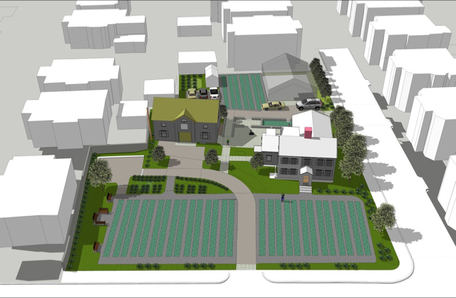 A rendering of what the property will look like after restoration.