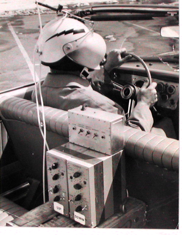 John Senders, in video stills, during his 1960s research.